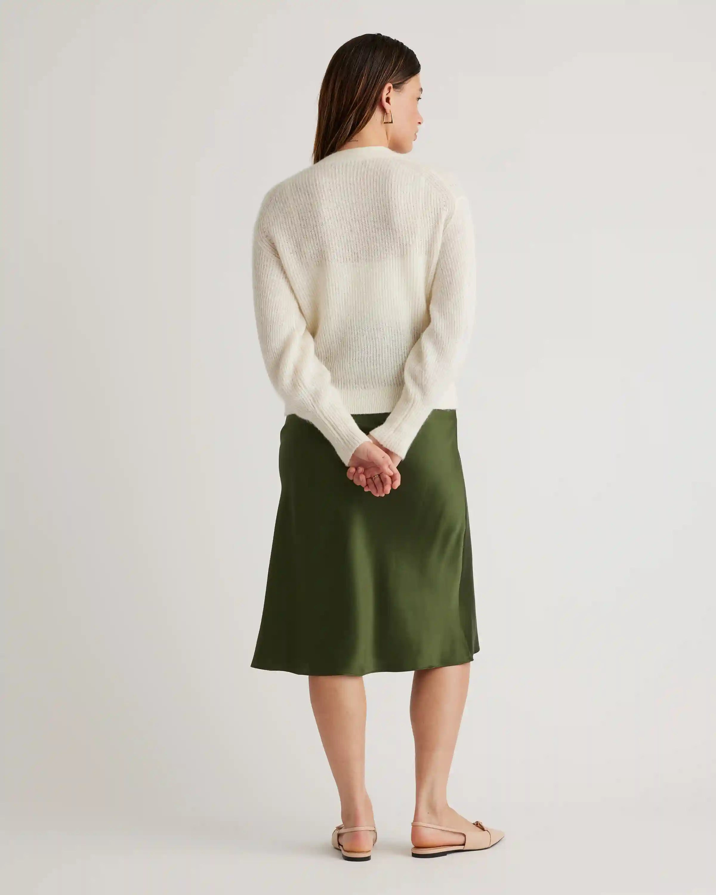 Baby Alpaca-Wool Cropped Cardigan