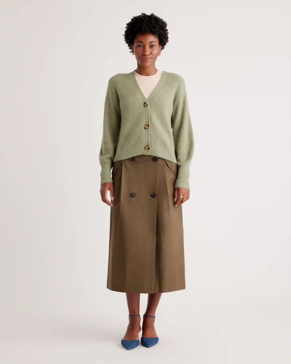 Baby Alpaca-Wool Cropped Cardigan