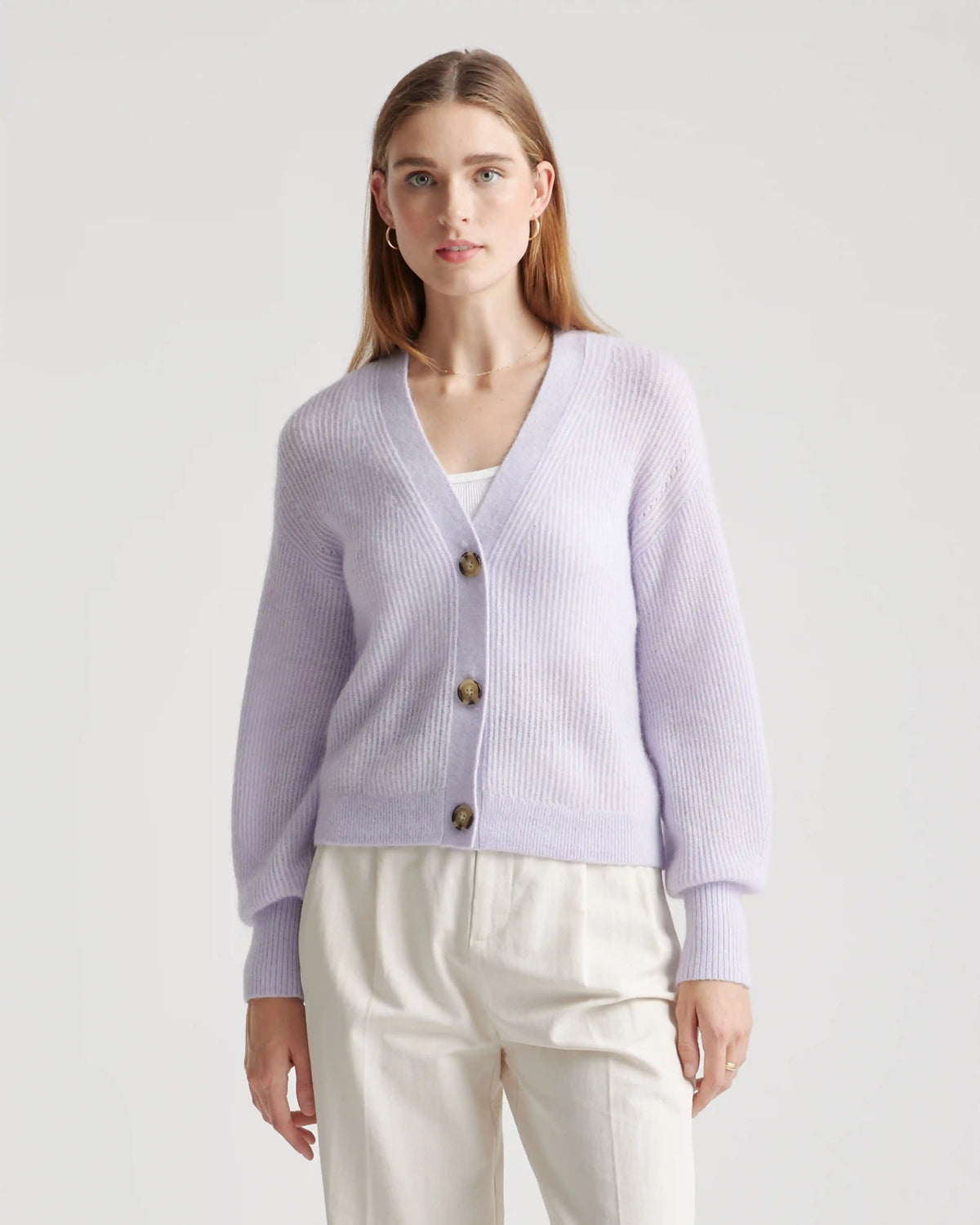 Baby Alpaca-Wool Cropped Cardigan