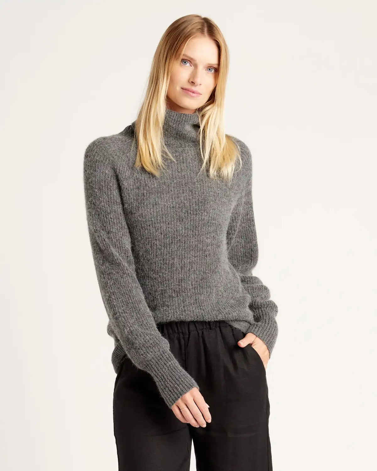 Baby Alpaca-Wool Turtleneck