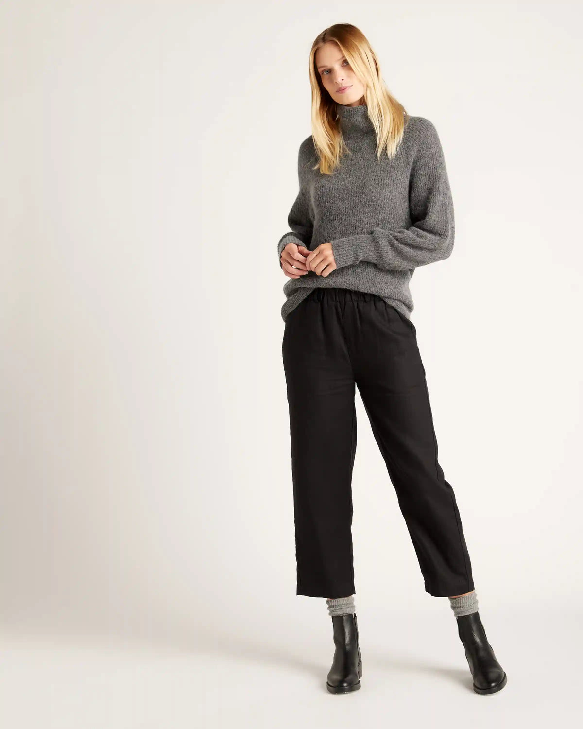Baby Alpaca-Wool Turtleneck