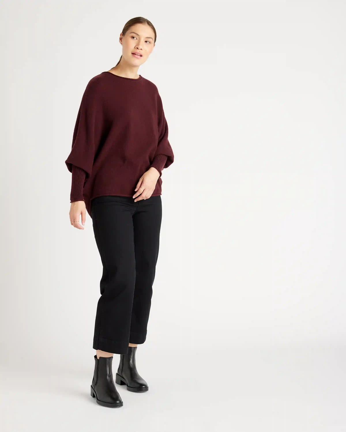 Mongolian Cashmere Batwing Sweater