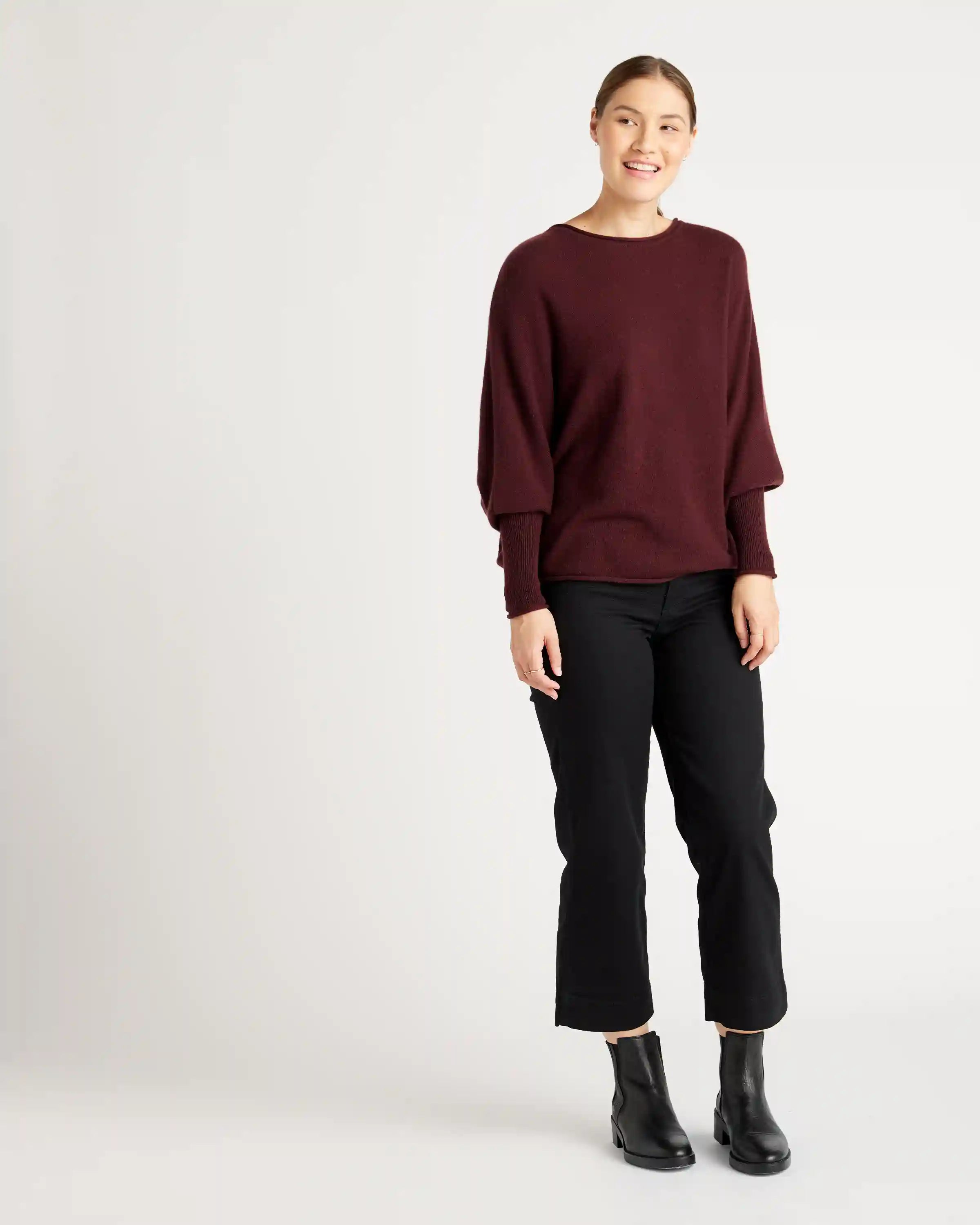 Mongolian Cashmere Batwing Sweater