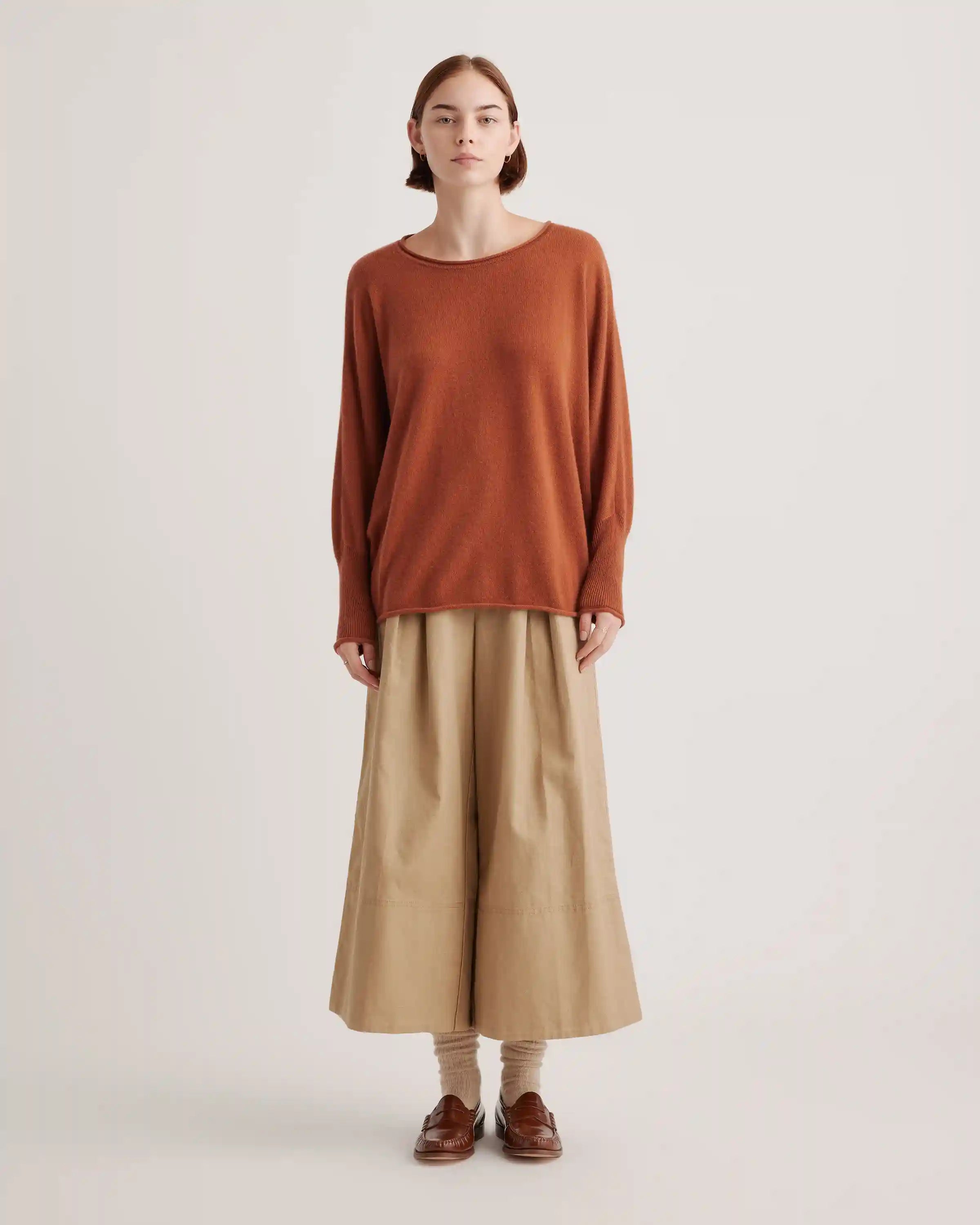 Mongolian Cashmere Batwing Sweater