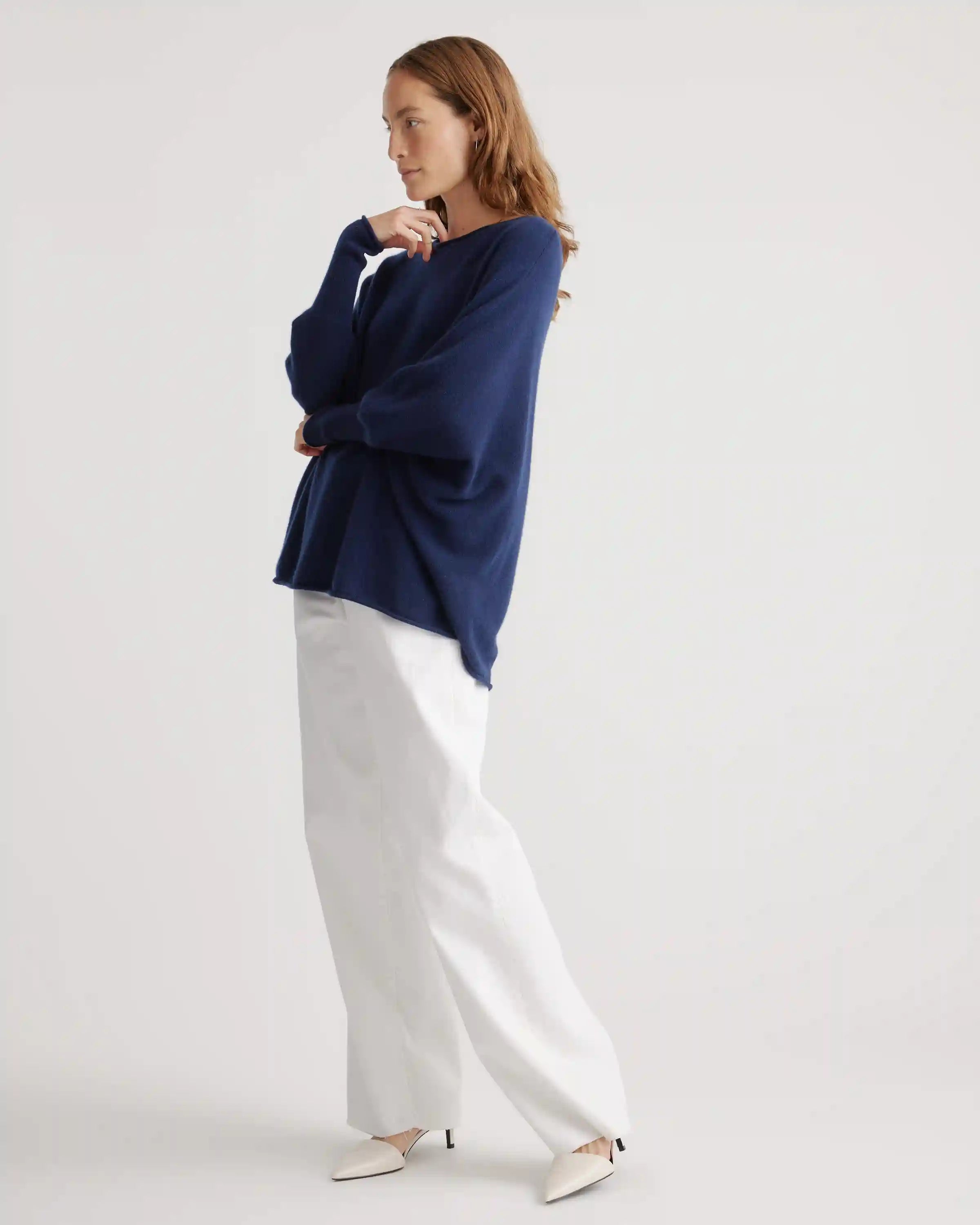 Mongolian Cashmere Batwing Sweater