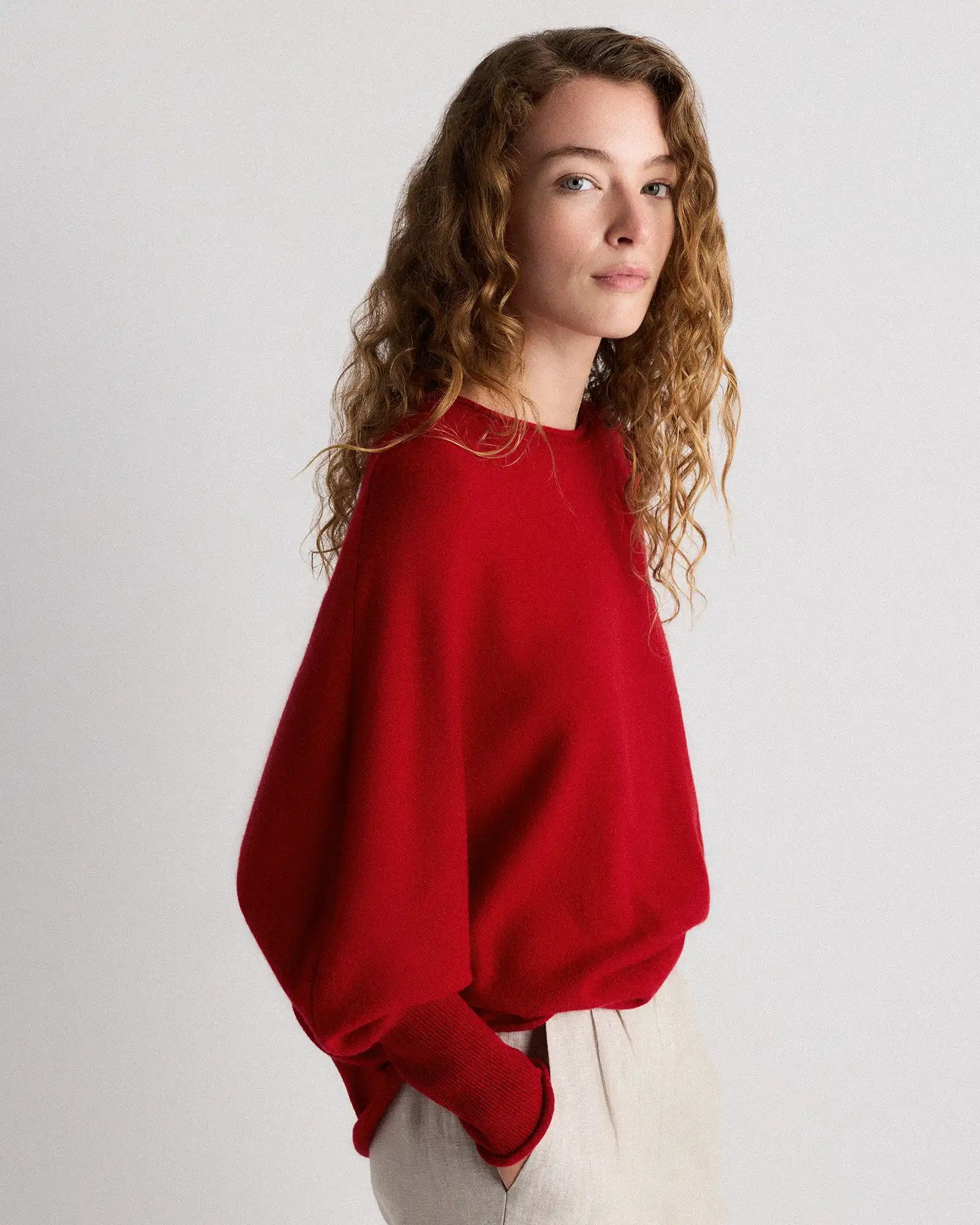 Mongolian Cashmere Batwing Sweater