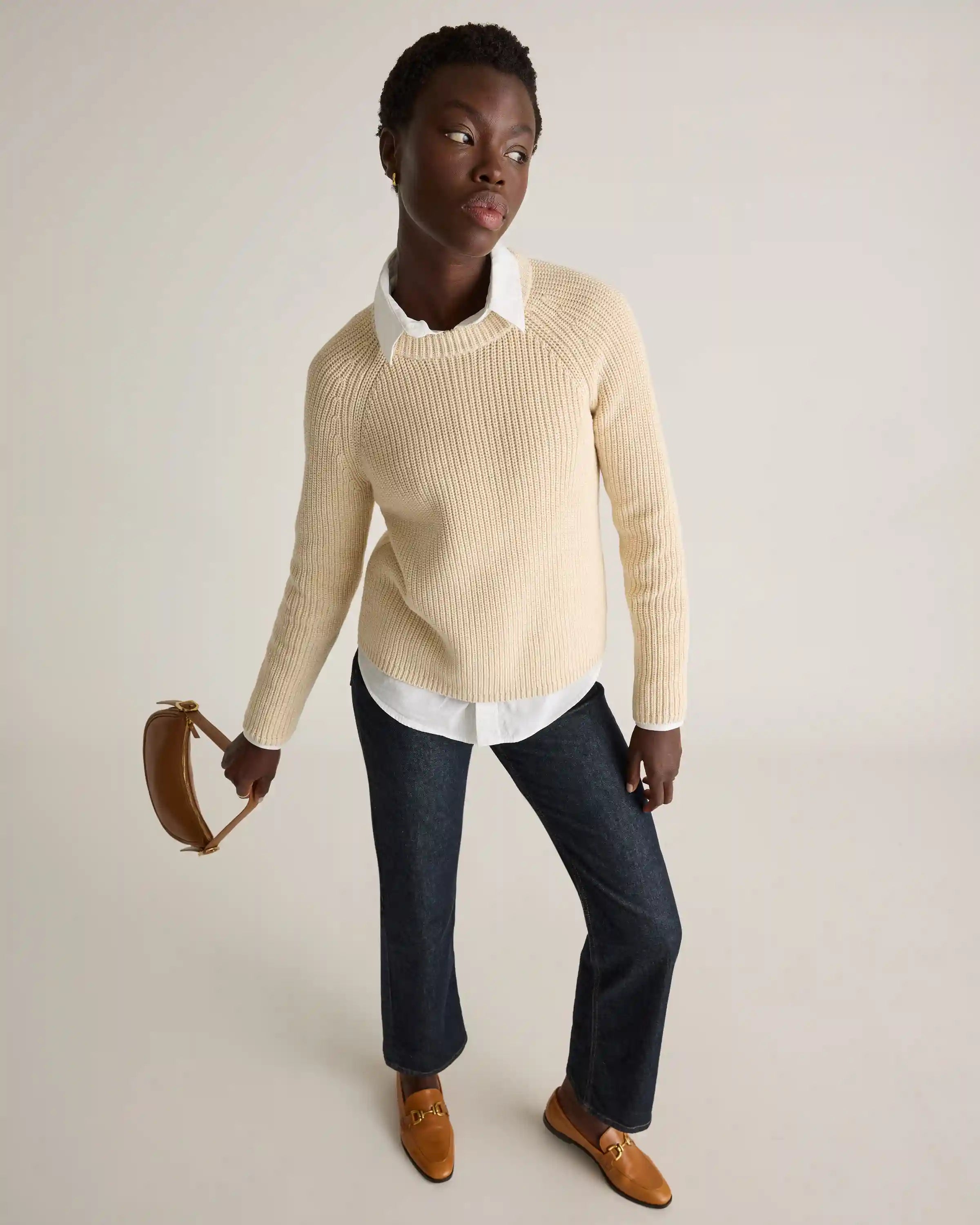 100% Organic Cotton Fisherman Crew Sweater