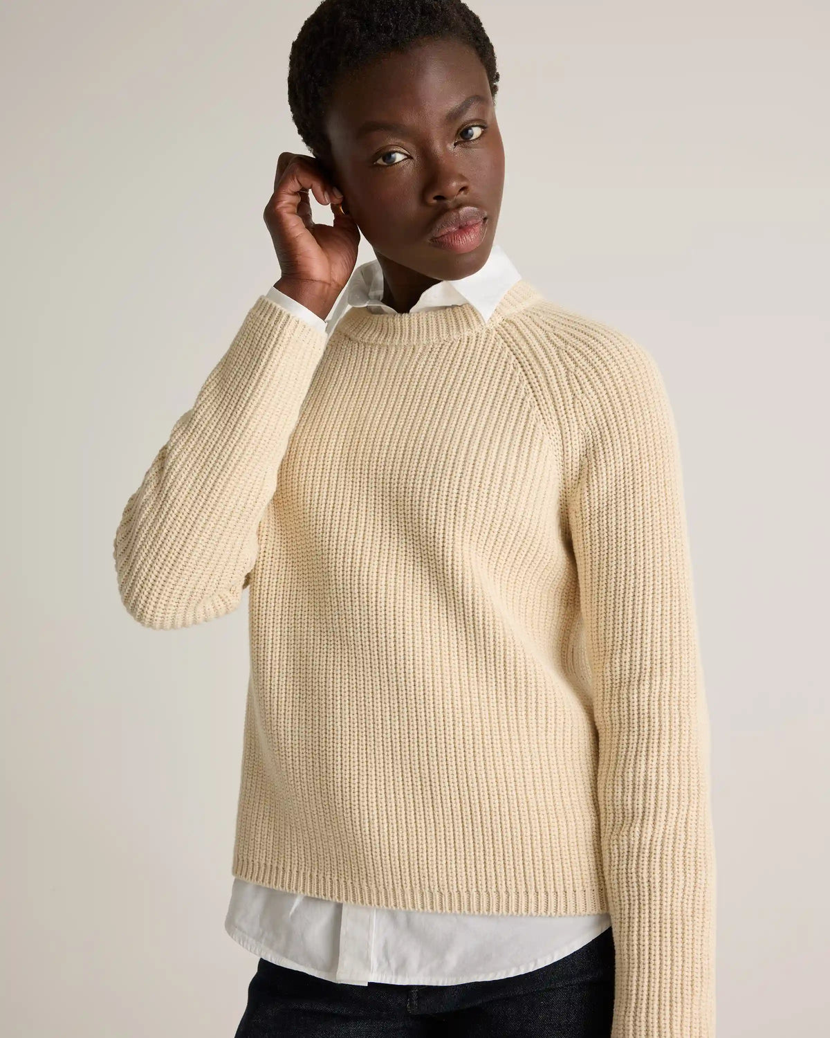 100% Organic Cotton Fisherman Crew Sweater