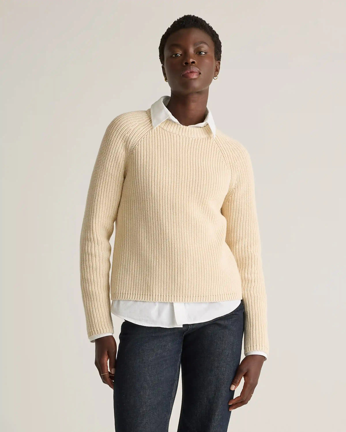 100% Organic Cotton Fisherman Crew Sweater