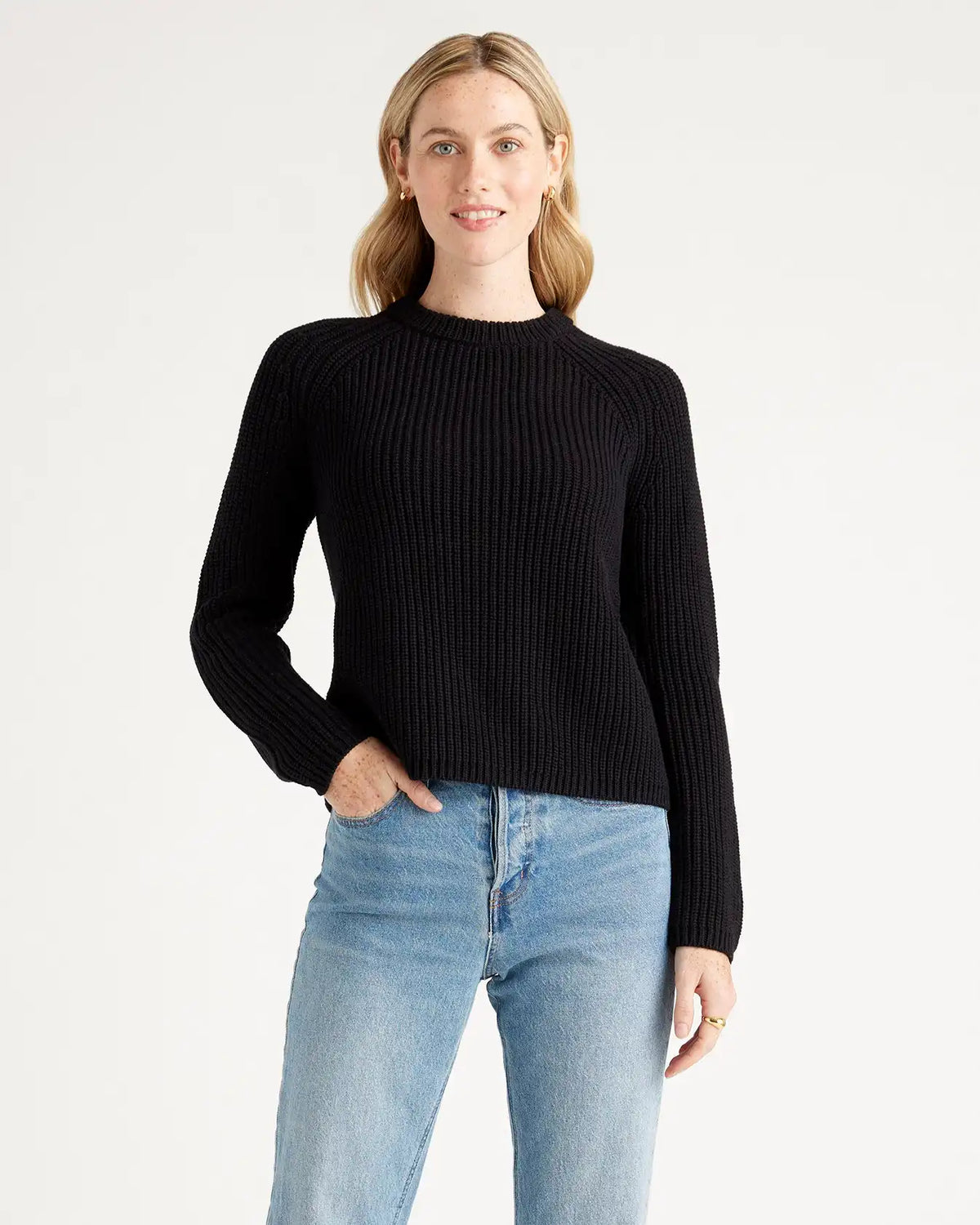 100% Organic Cotton Fisherman Crew Sweater