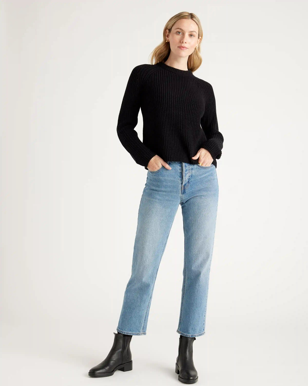 100% Organic Cotton Fisherman Crew Sweater