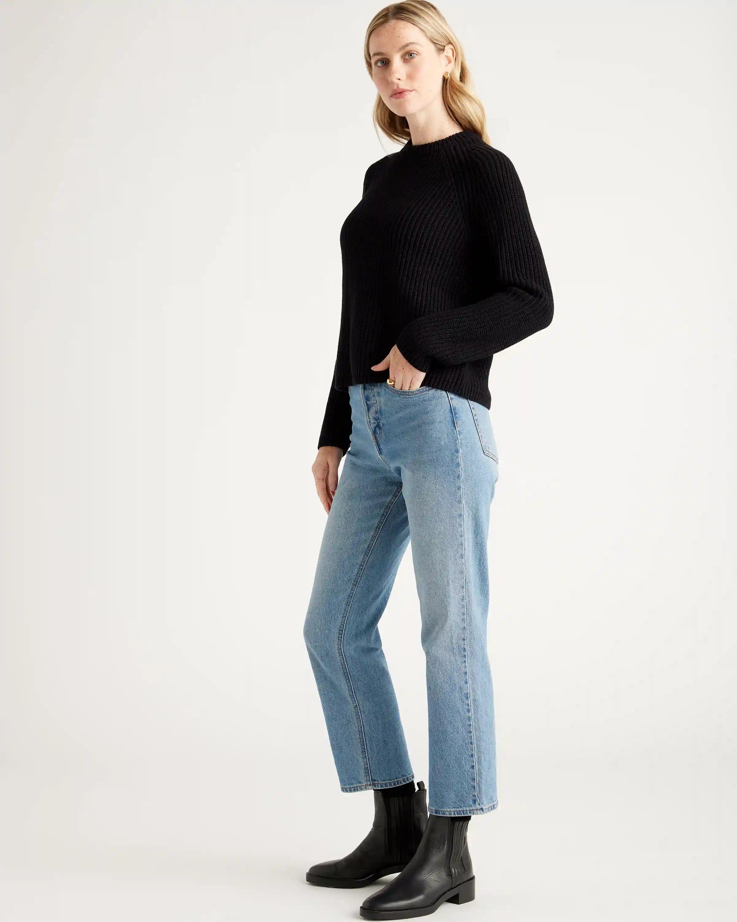 100% Organic Cotton Fisherman Crew Sweater