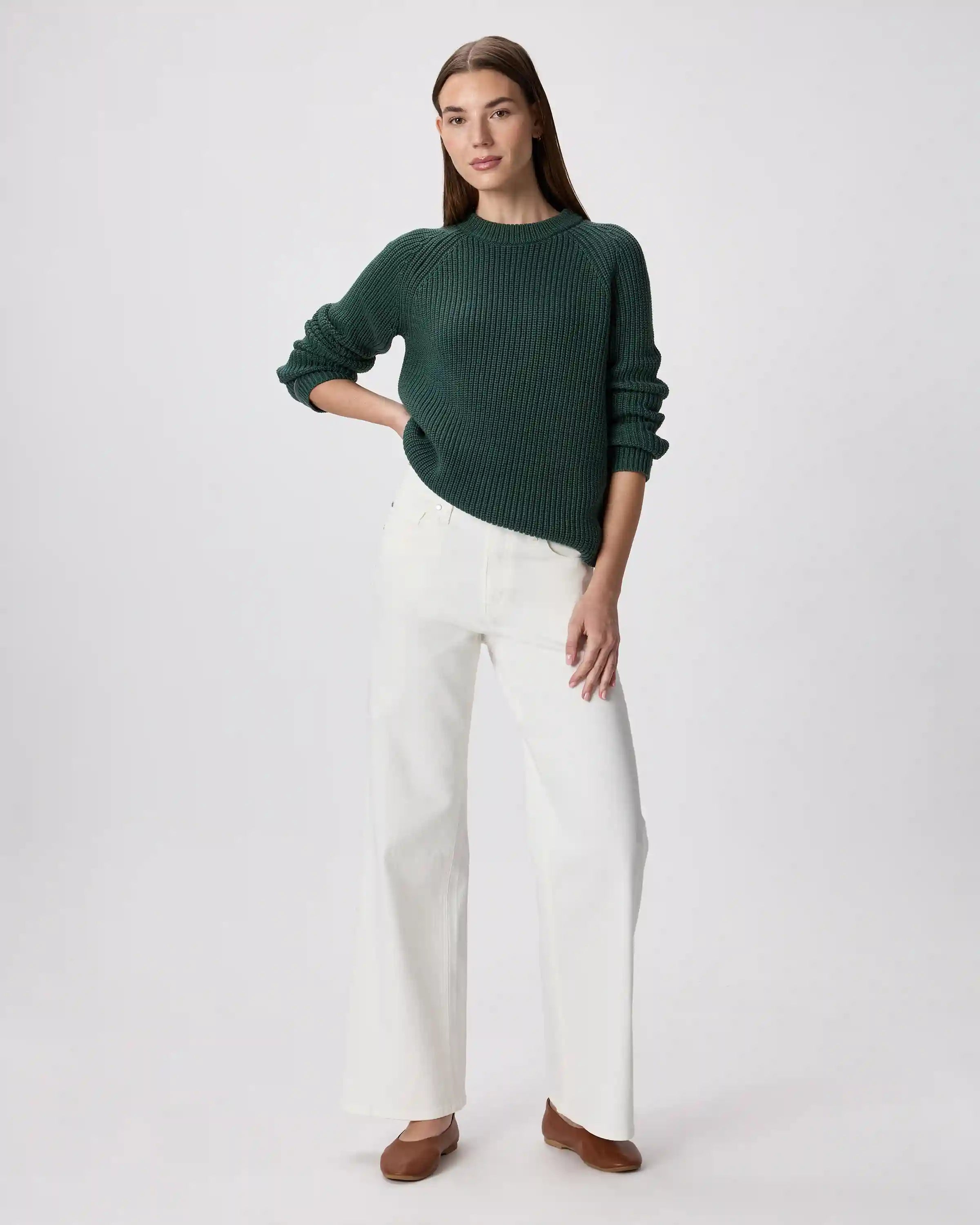 100% Organic Cotton Fisherman Crew Sweater