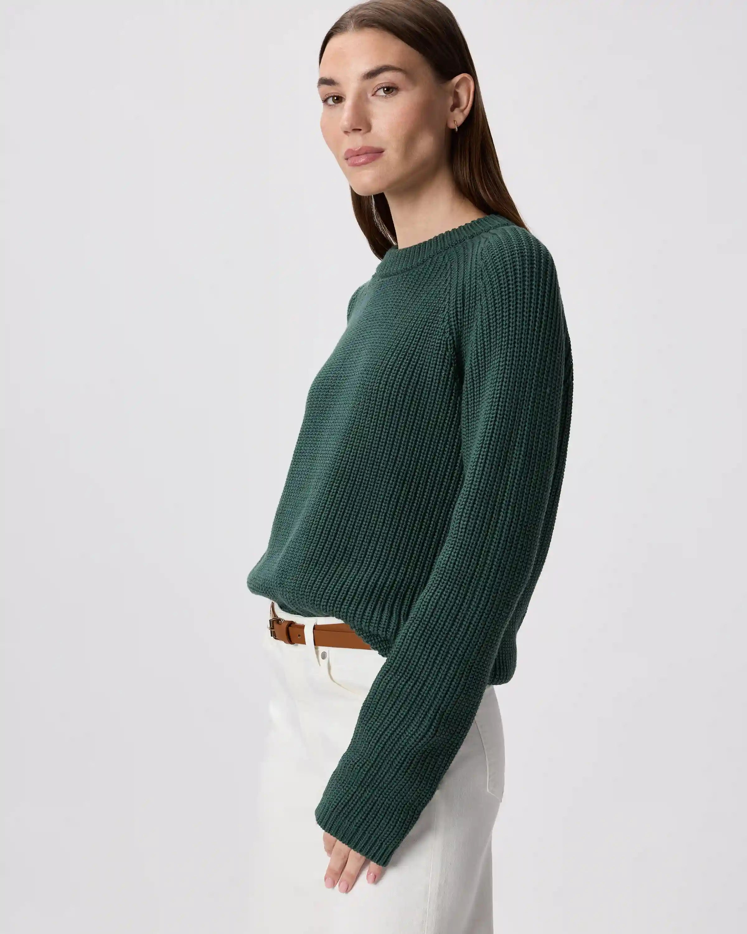 100% Organic Cotton Fisherman Crew Sweater