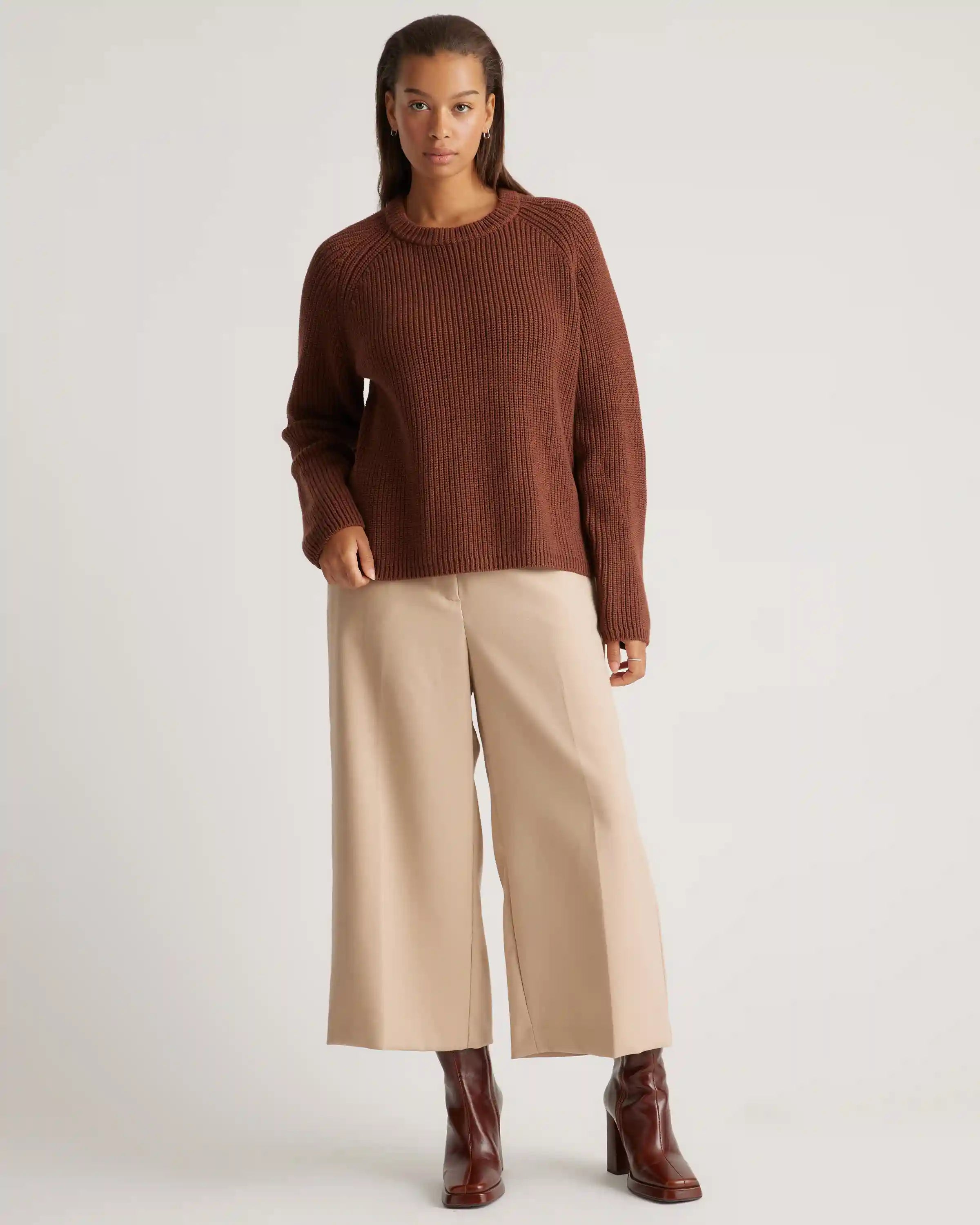 100% Organic Cotton Fisherman Crew Sweater