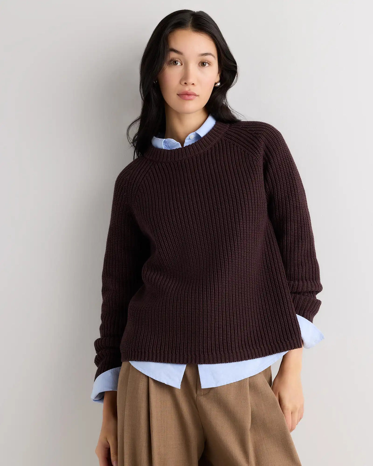 100% Organic Cotton Fisherman Crew Sweater