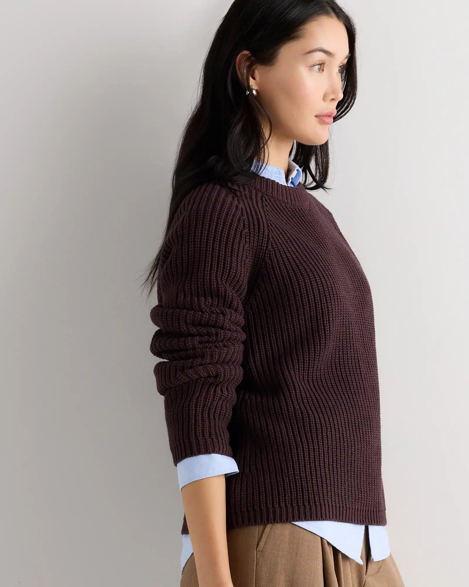 100% Organic Cotton Fisherman Crew Sweater