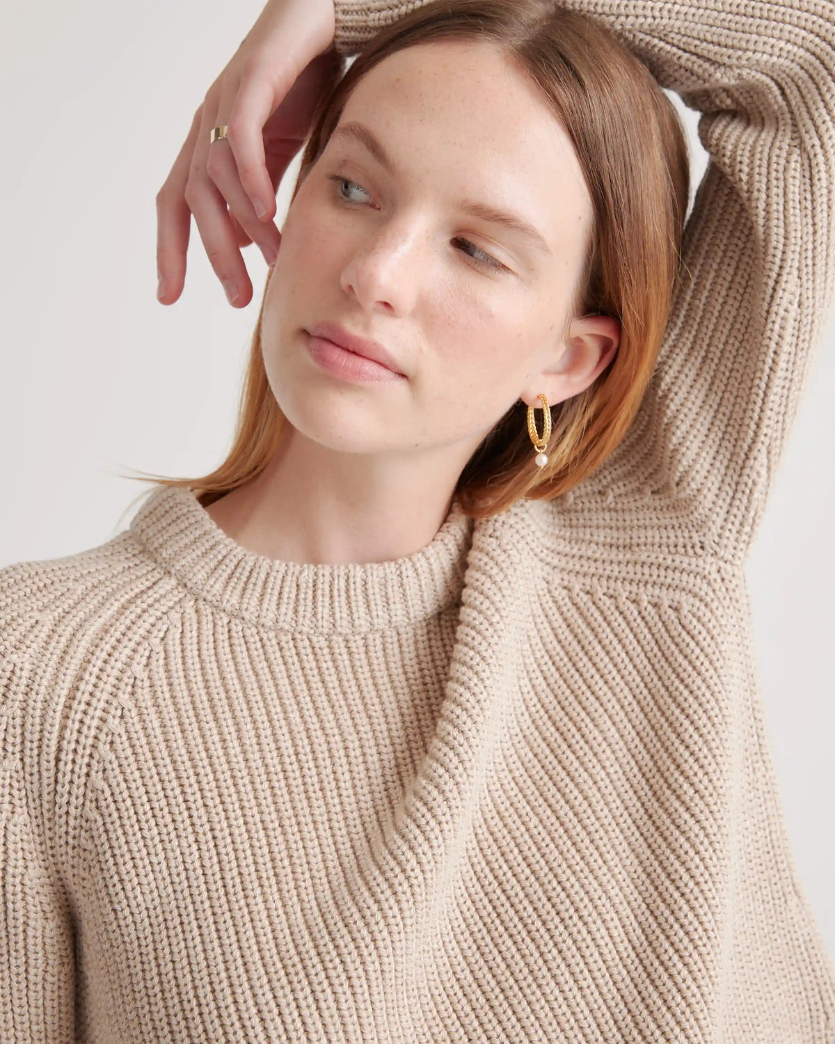 100% Organic Cotton Fisherman Crew Sweater