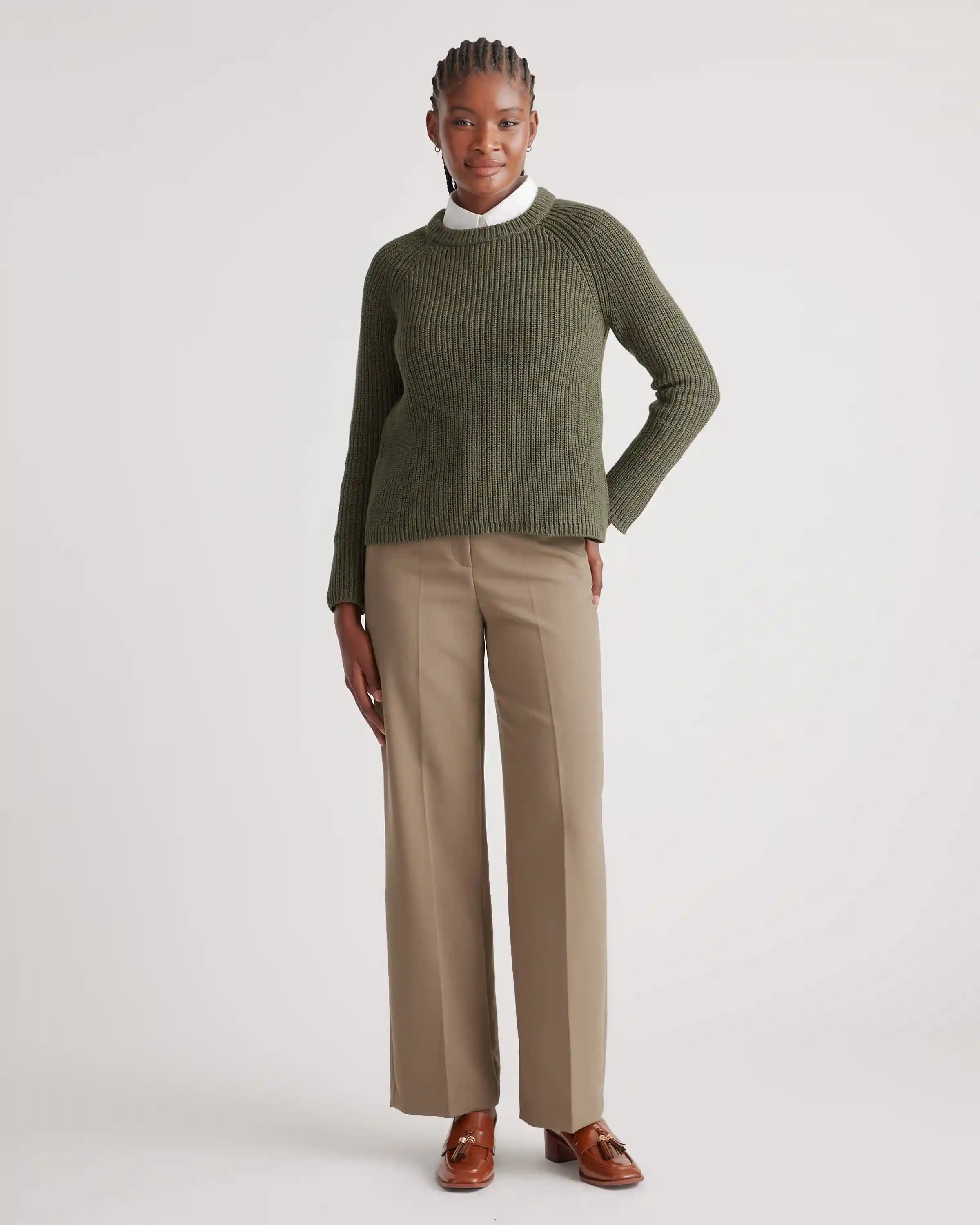 100% Organic Cotton Fisherman Crew Sweater
