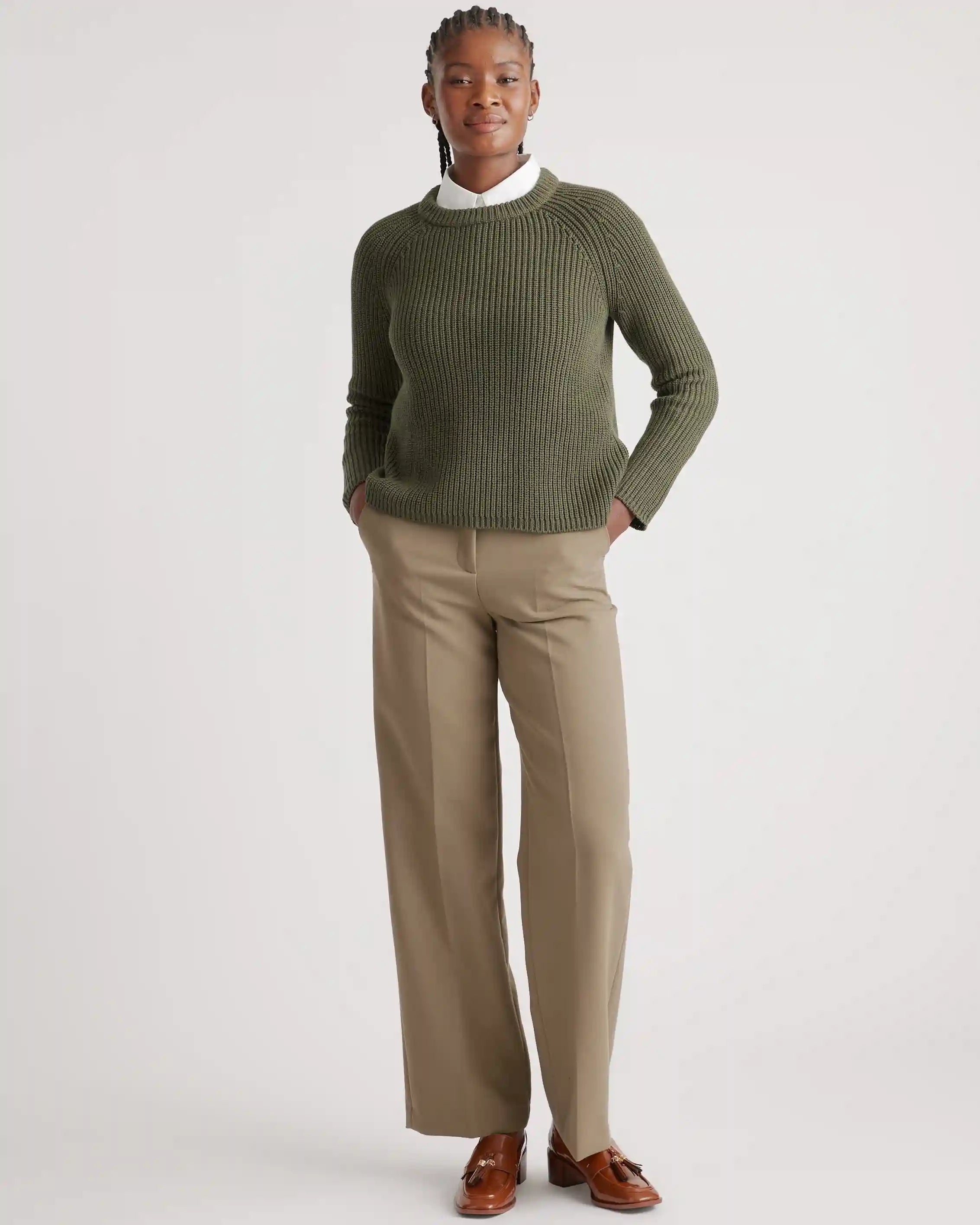 100% Organic Cotton Fisherman Crew Sweater