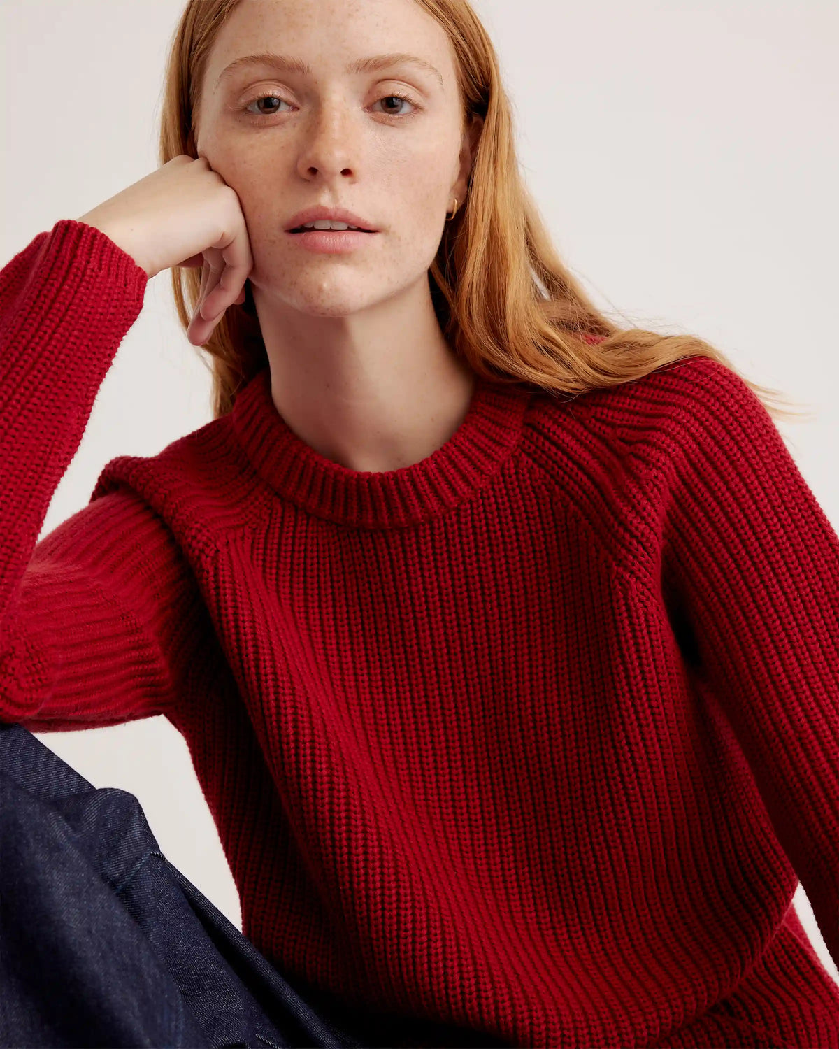 100% Organic Cotton Fisherman Crew Sweater