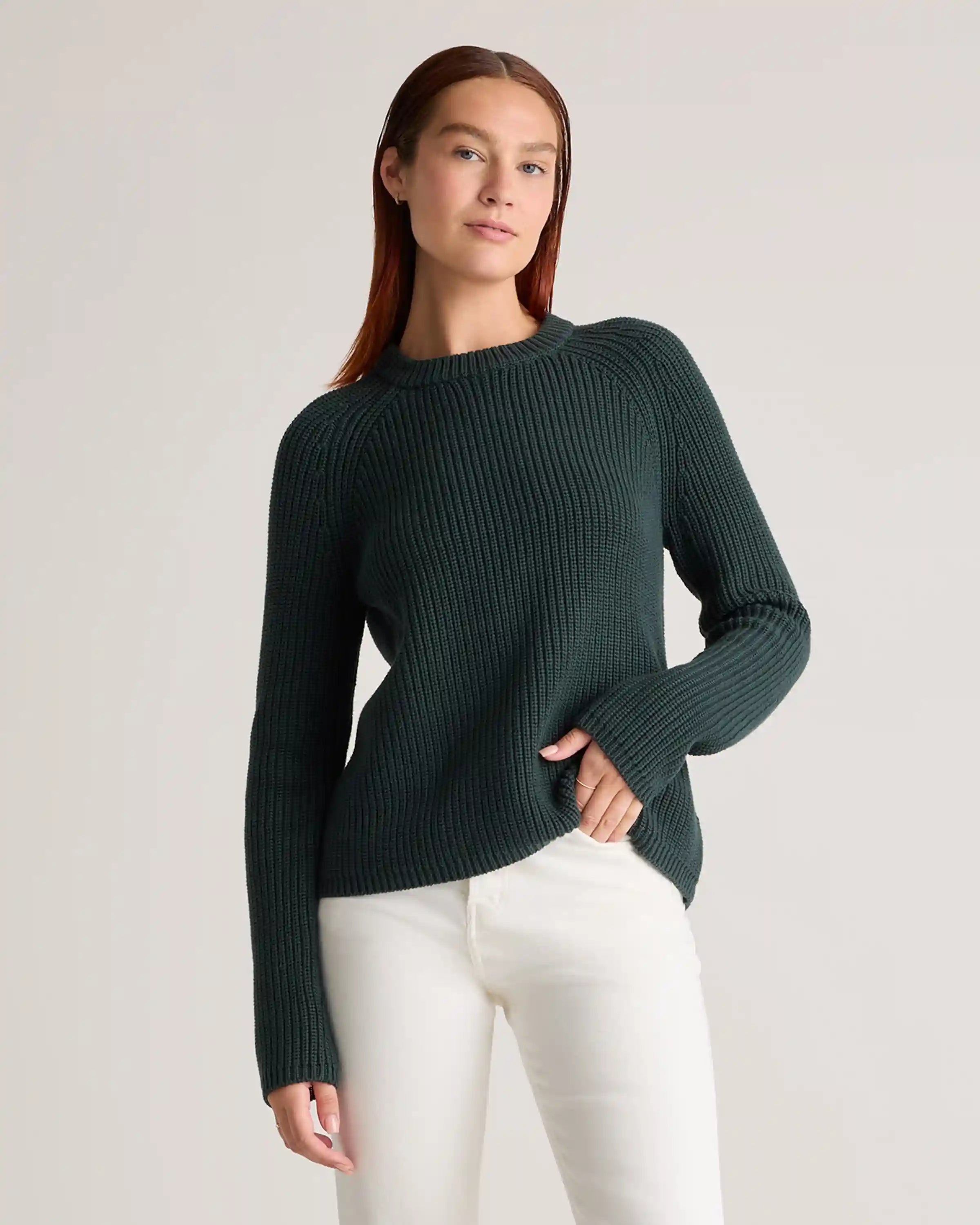 100% Organic Cotton Fisherman Crew Sweater