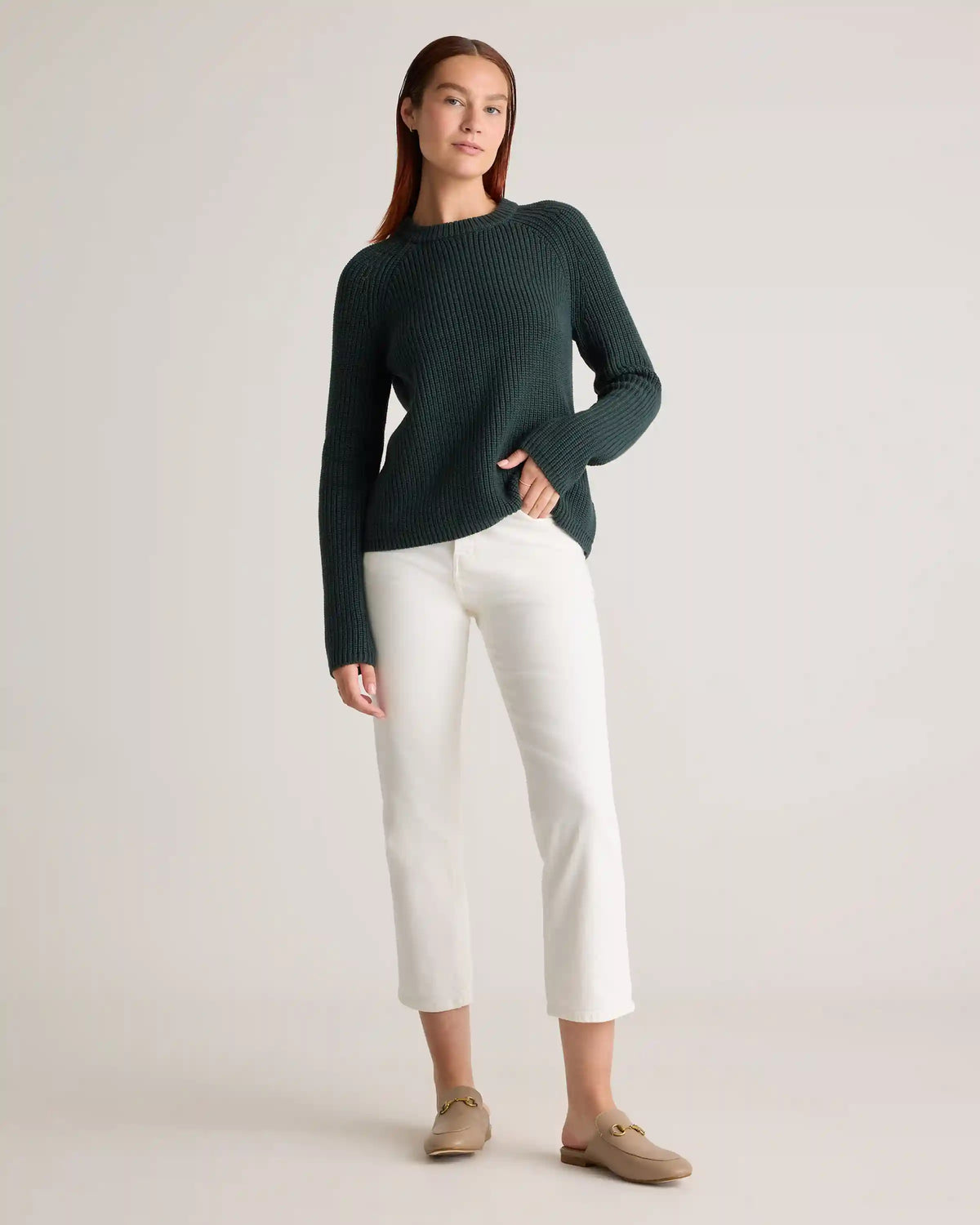 100% Organic Cotton Fisherman Crew Sweater