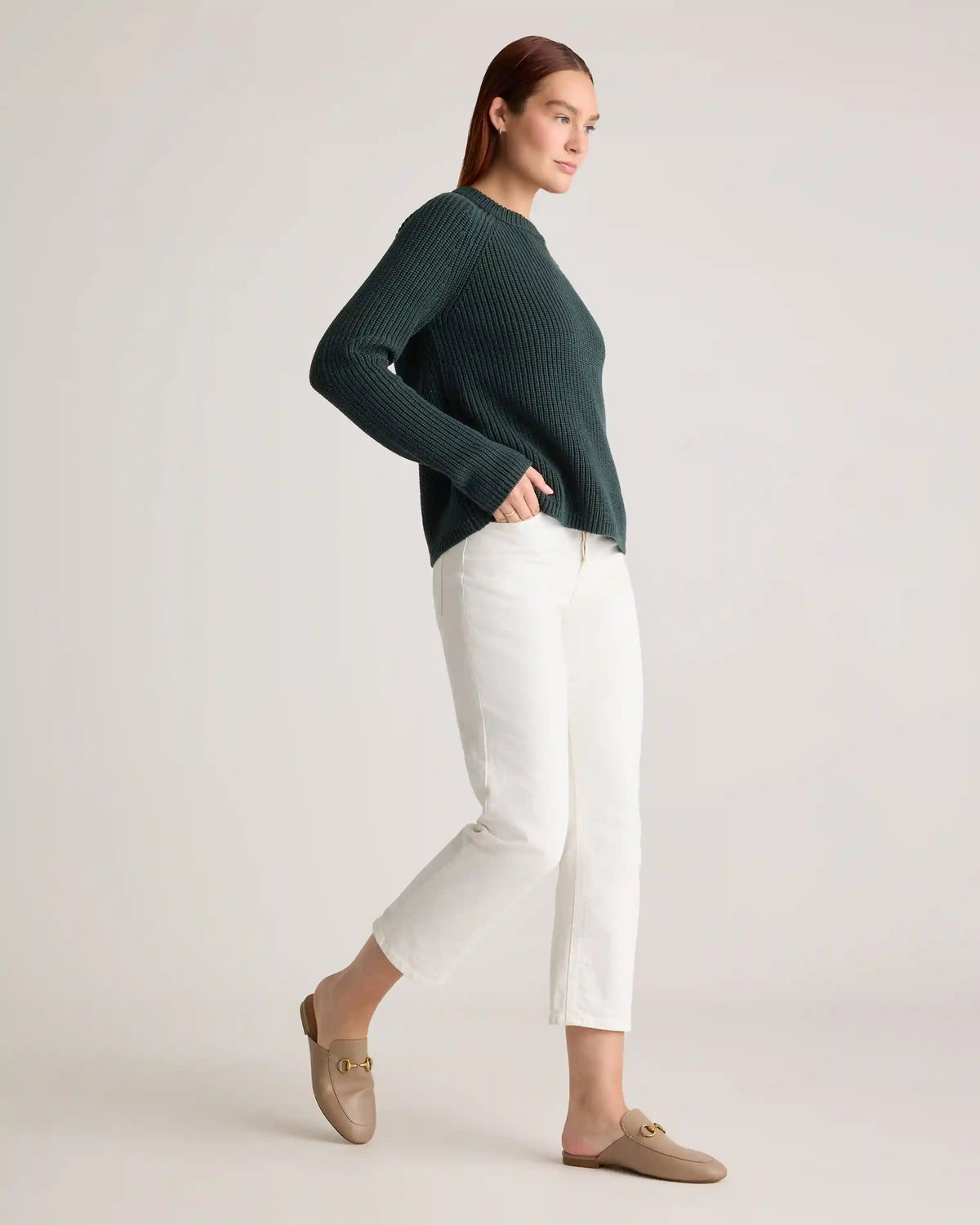 100% Organic Cotton Fisherman Crew Sweater