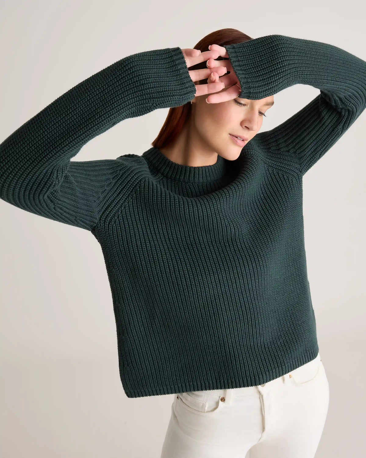 100% Organic Cotton Fisherman Crew Sweater