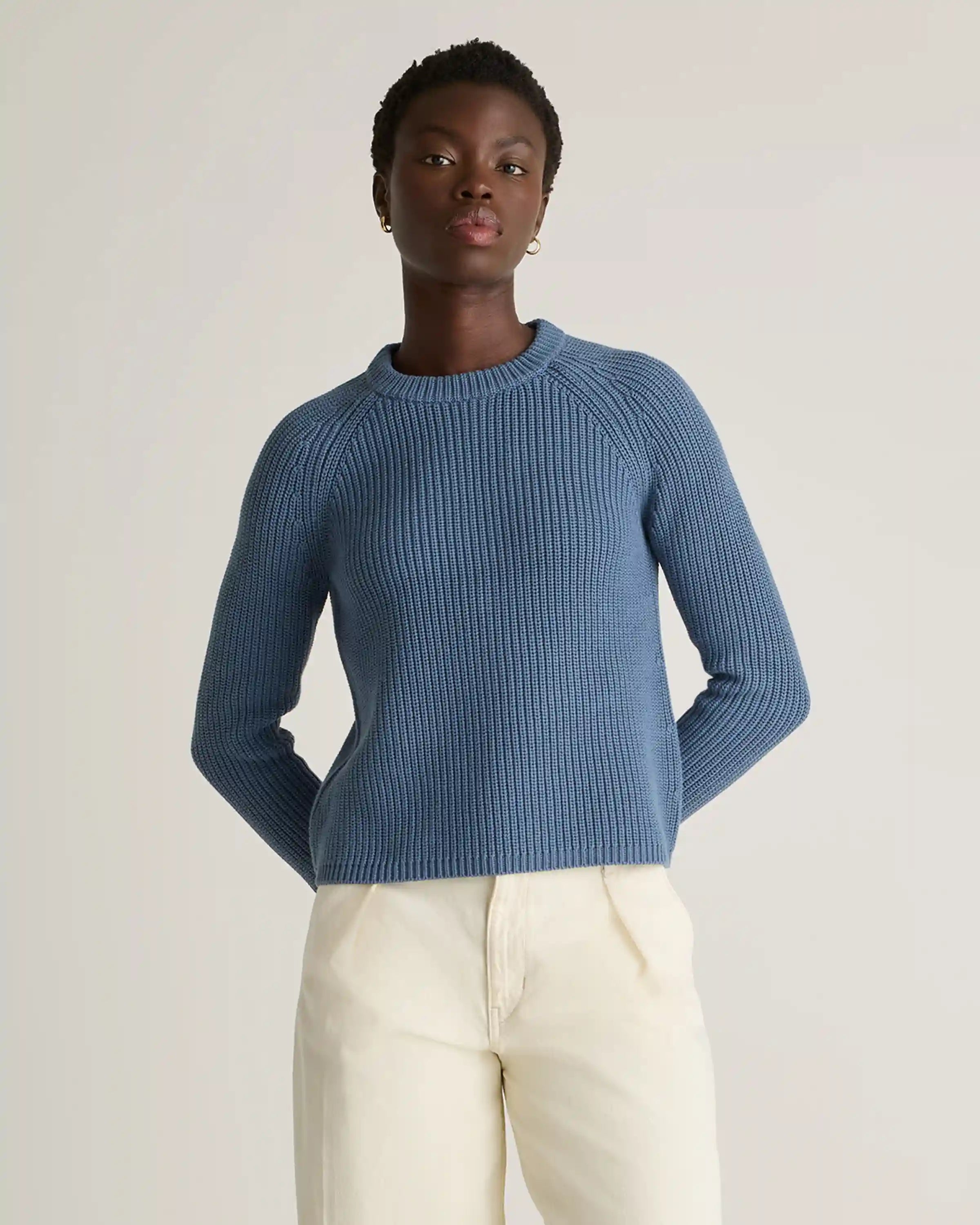 100% Organic Cotton Fisherman Crew Sweater