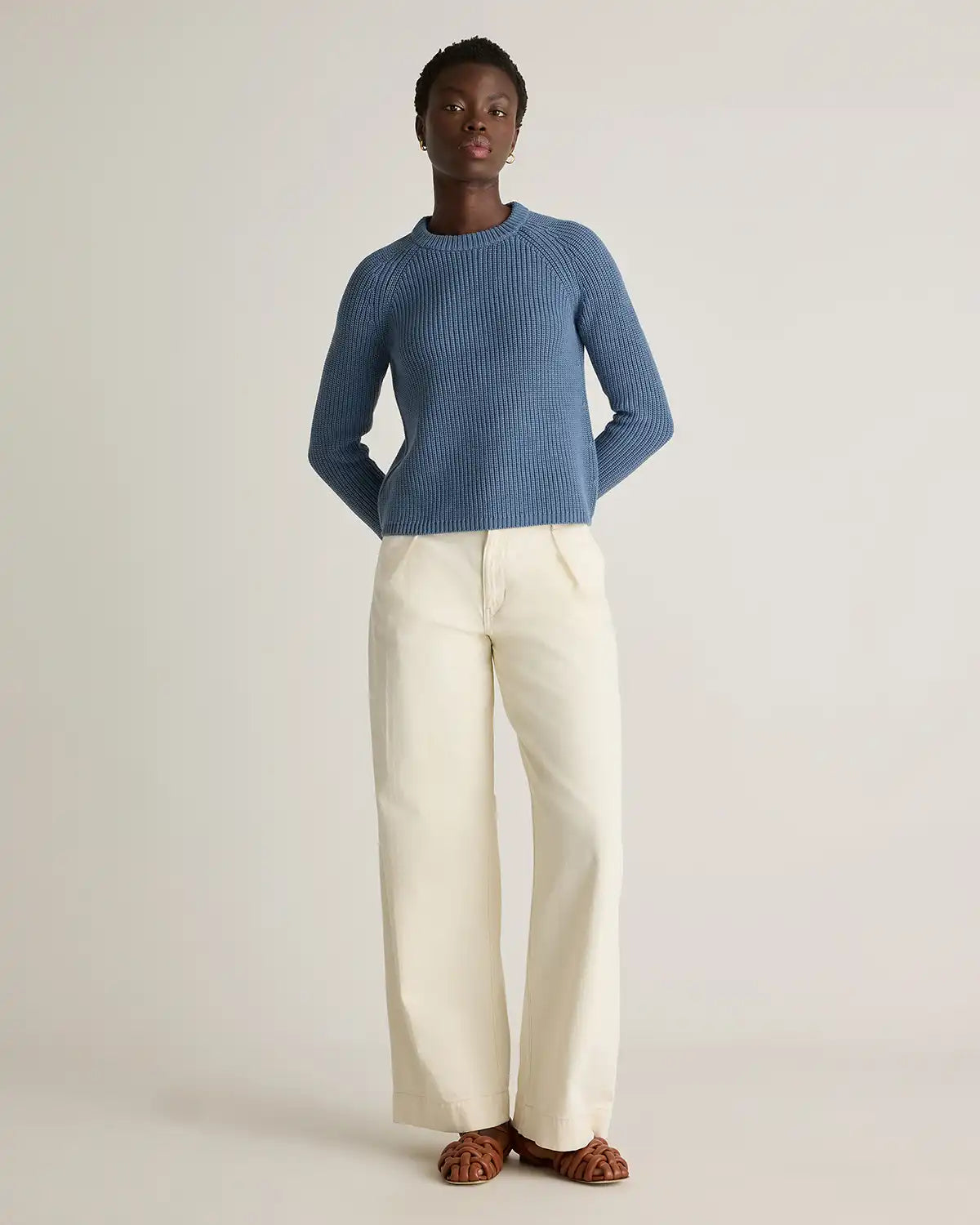 100% Organic Cotton Fisherman Crew Sweater