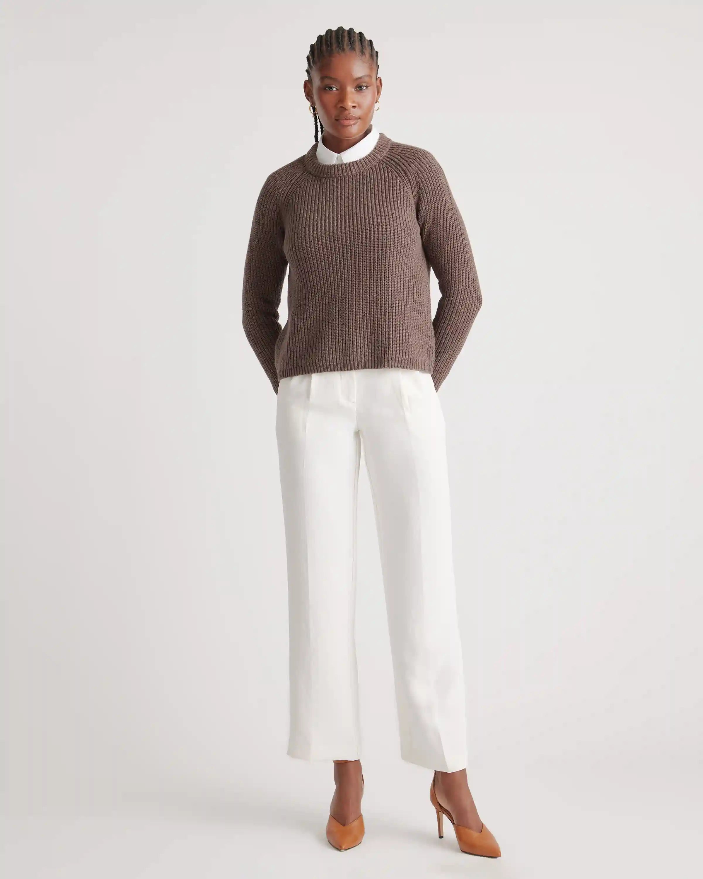 100% Organic Cotton Fisherman Crew Sweater