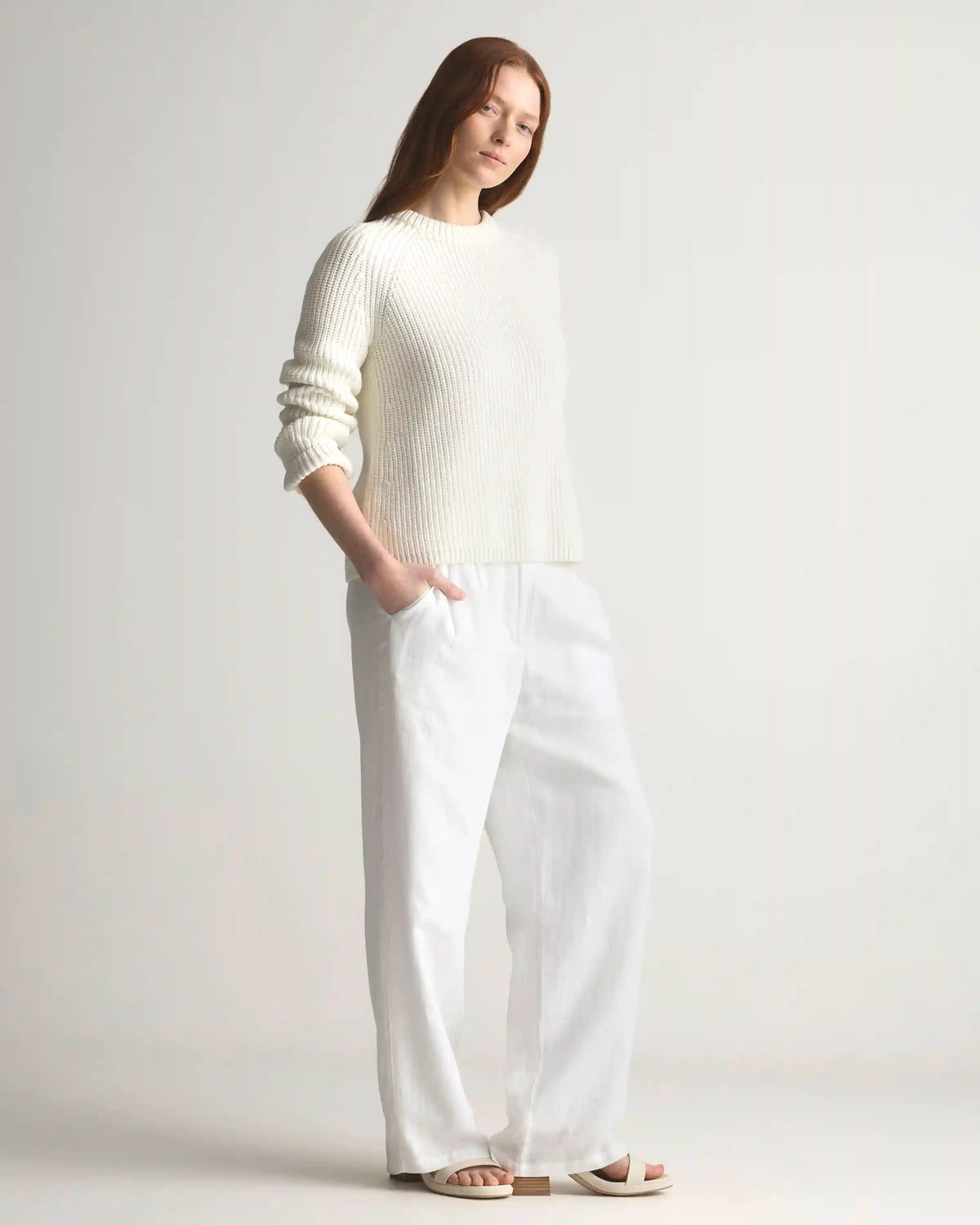 100% Organic Cotton Fisherman Crew Sweater