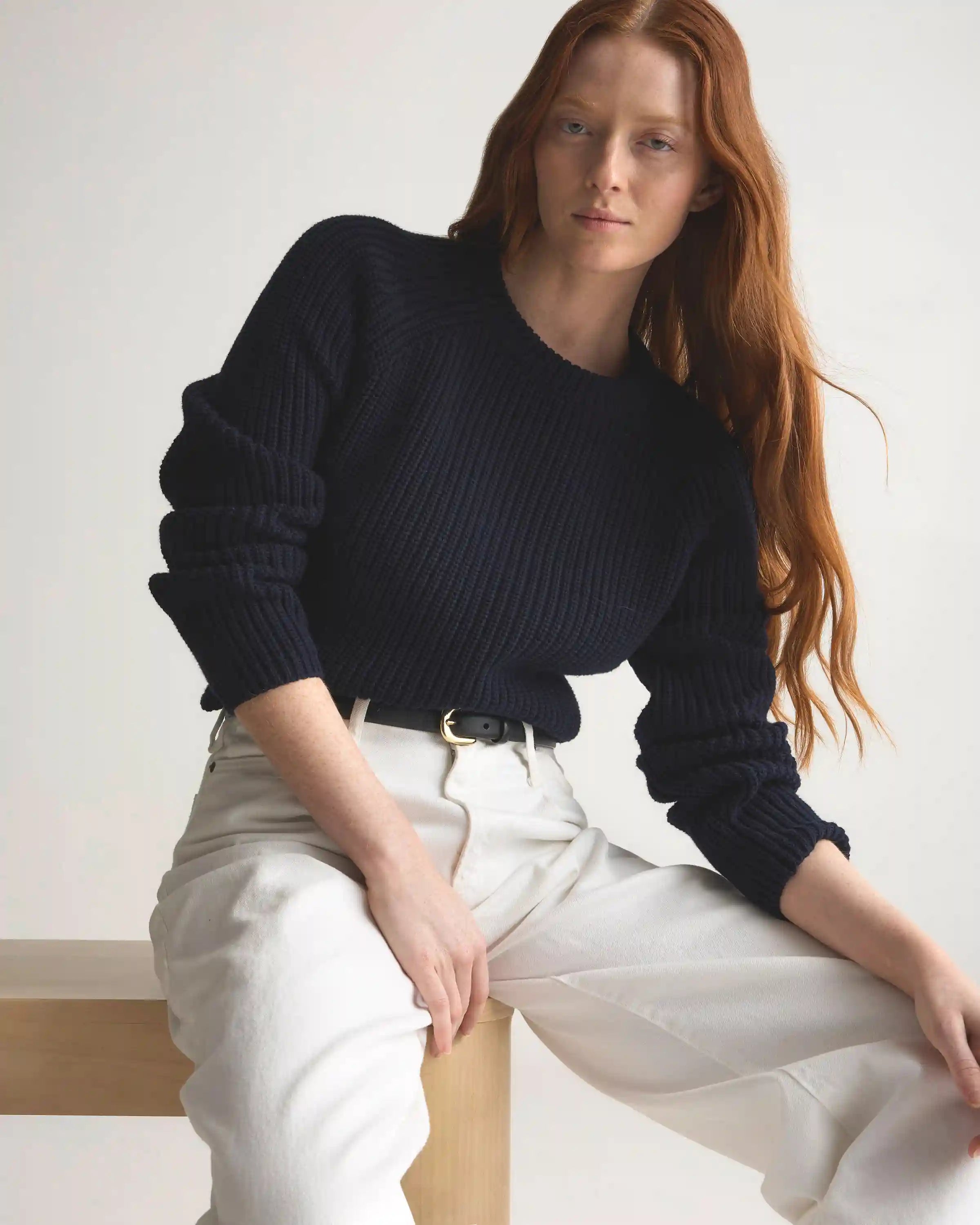 100% Organic Cotton Fisherman Crew Sweater