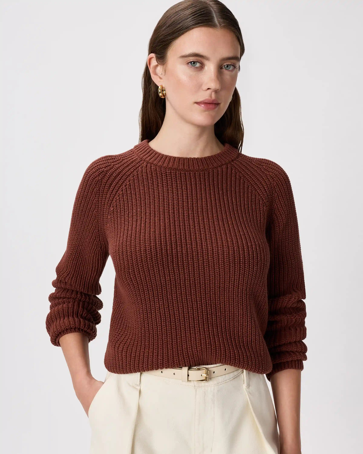 100% Organic Cotton Fisherman Crew Sweater