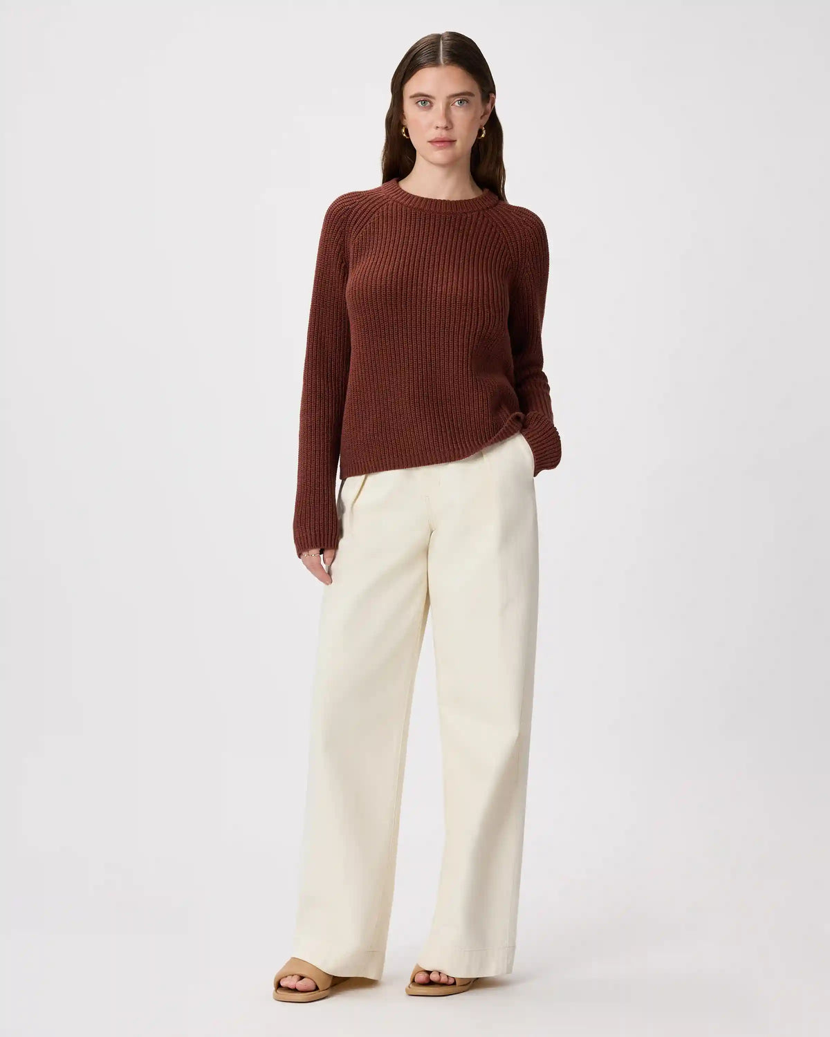 100% Organic Cotton Fisherman Crew Sweater