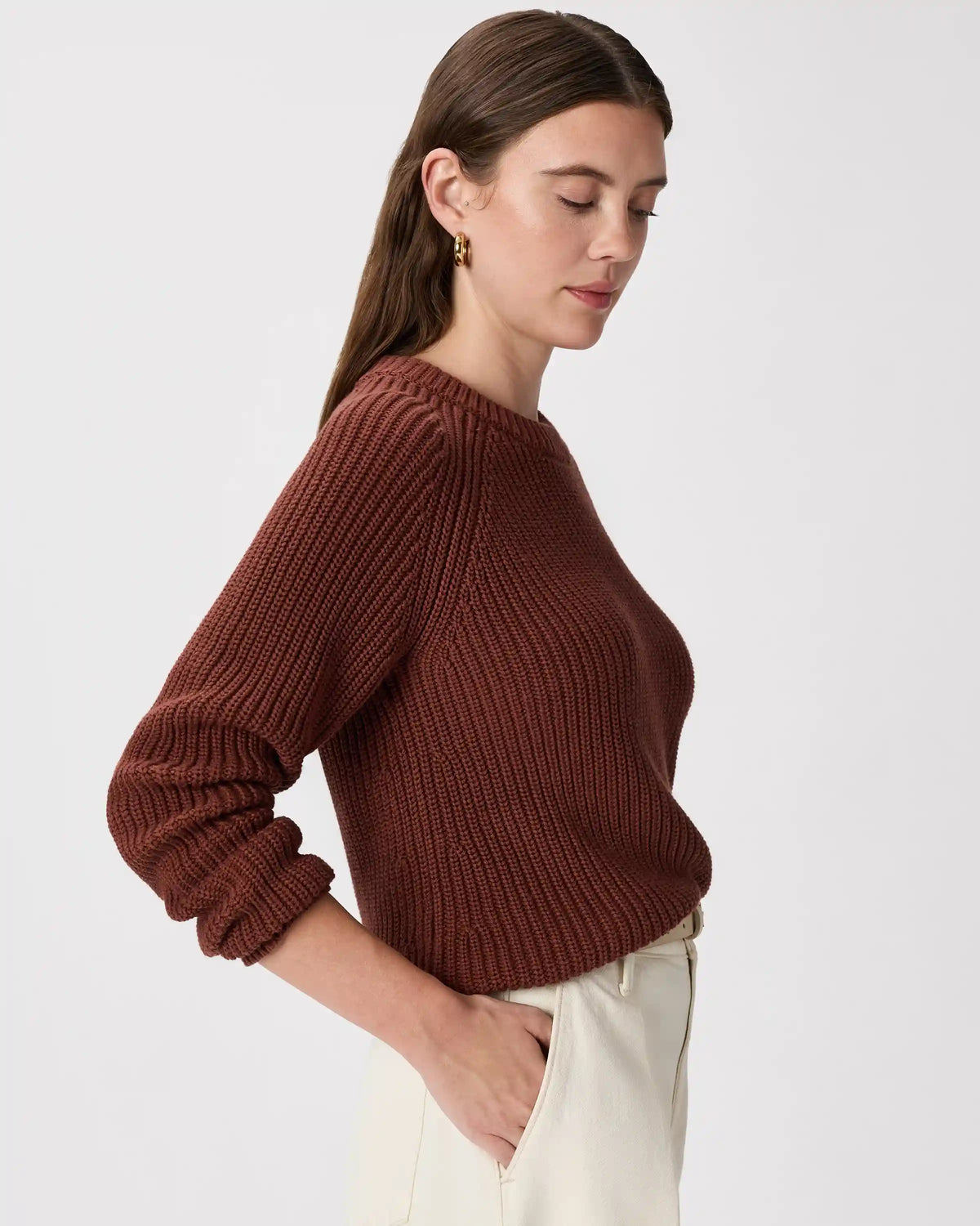 100% Organic Cotton Fisherman Crew Sweater