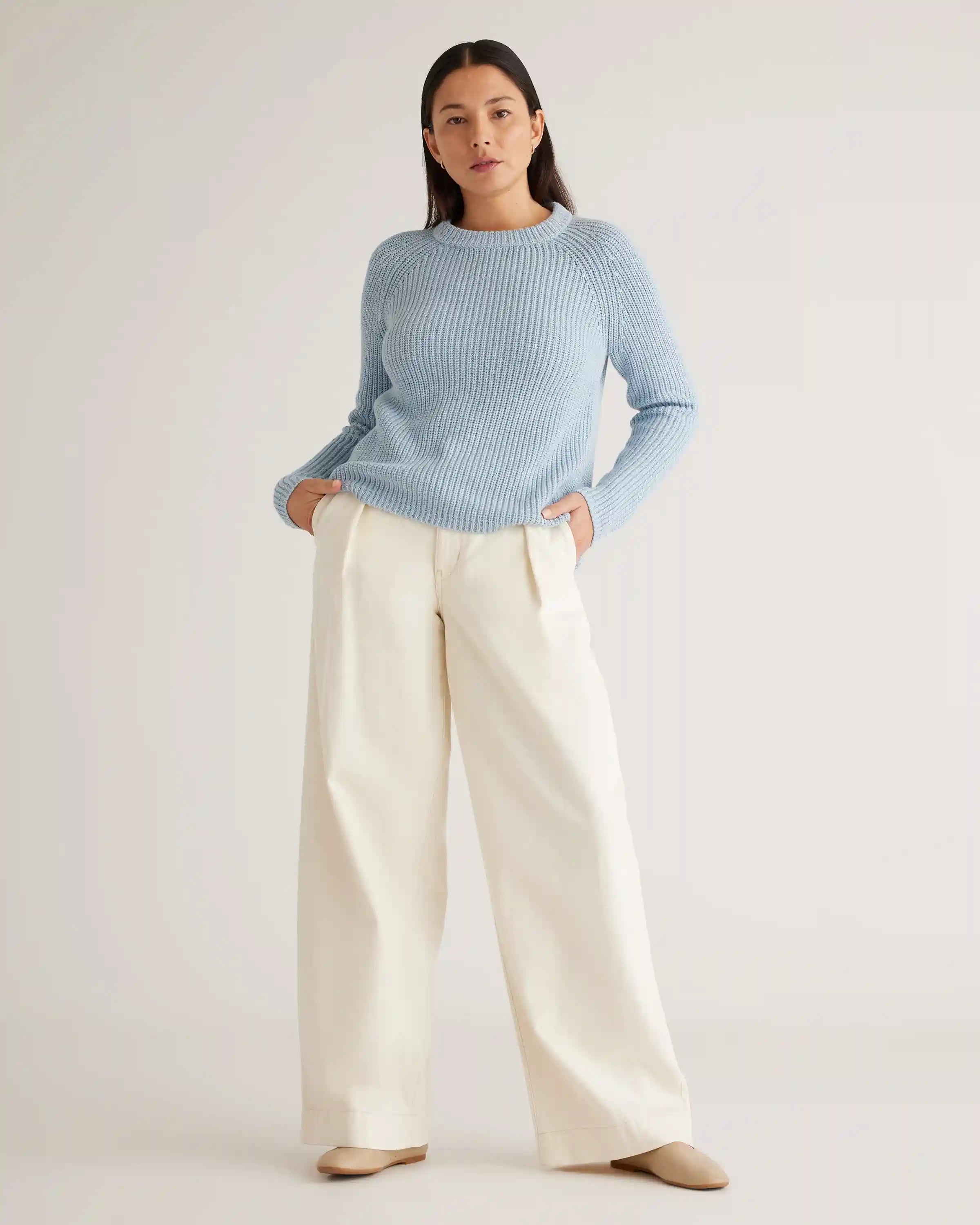 100% Organic Cotton Fisherman Crew Sweater