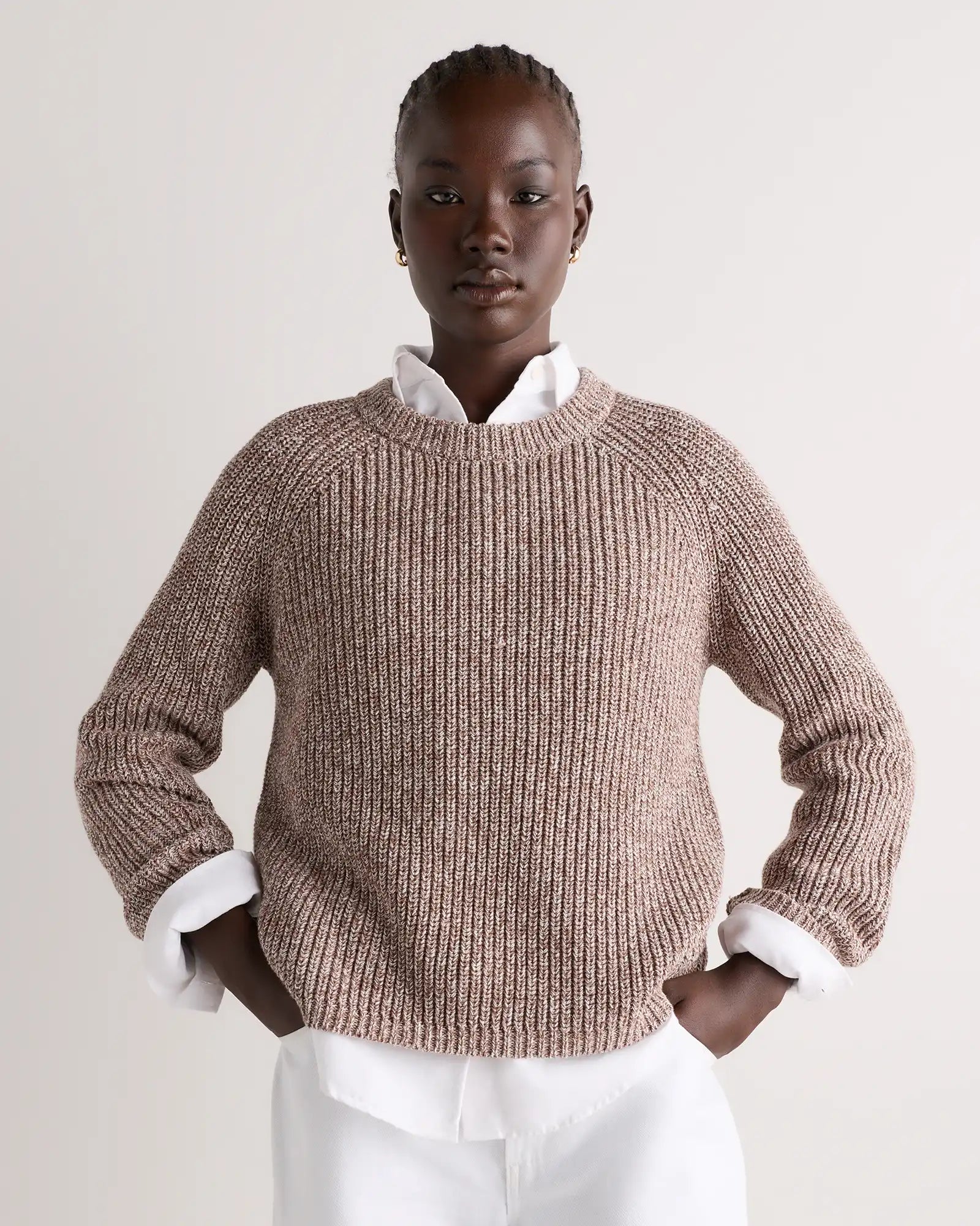 100% Organic Cotton Fisherman Crew Sweater