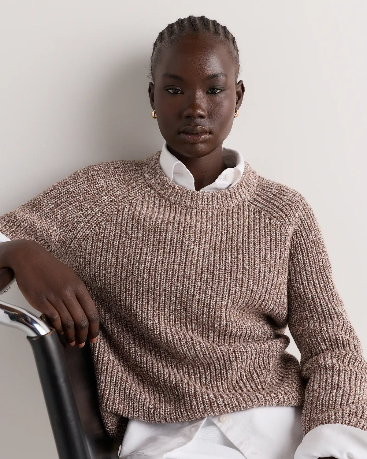 100% Organic Cotton Fisherman Crew Sweater