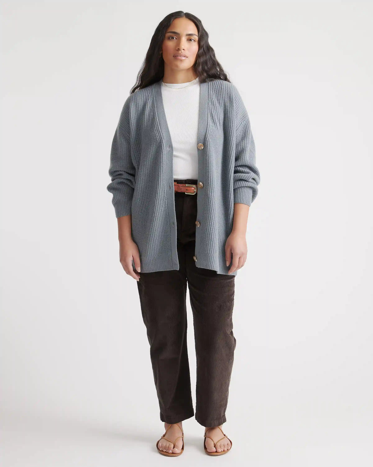 Mongolian Spring Cashmere Oversized Boyfriend Cardigan Sweater