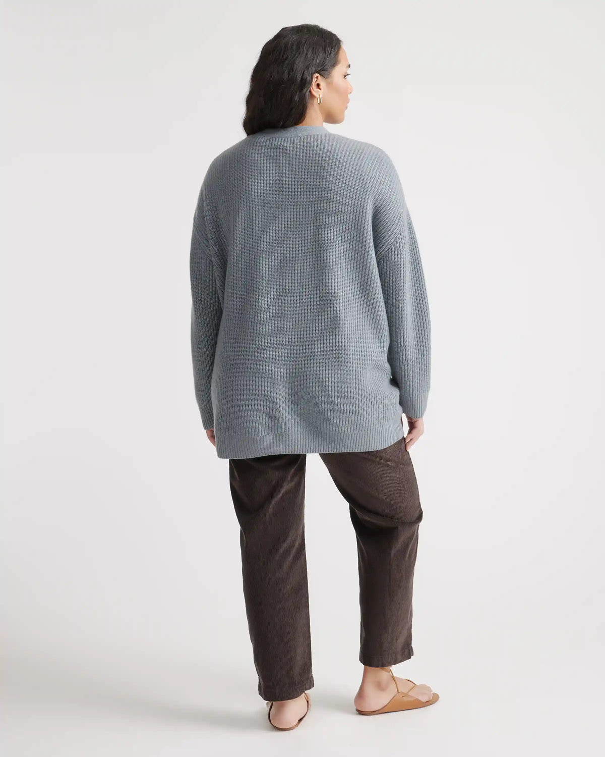 Mongolian Cashmere Oversized Boyfriend Cardigan Sweater