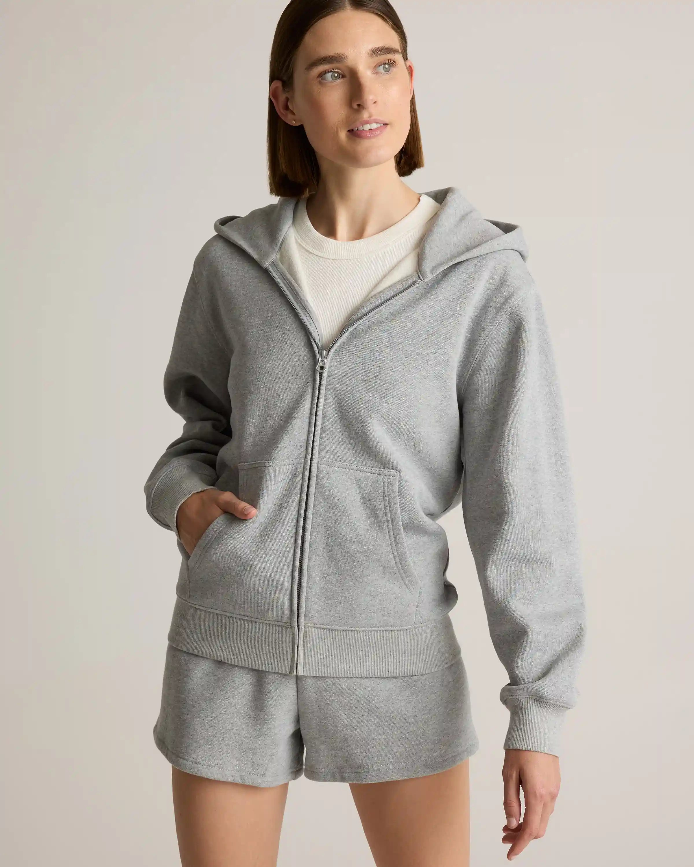 Organic Heavyweight Fleece Full Zip Hoodie