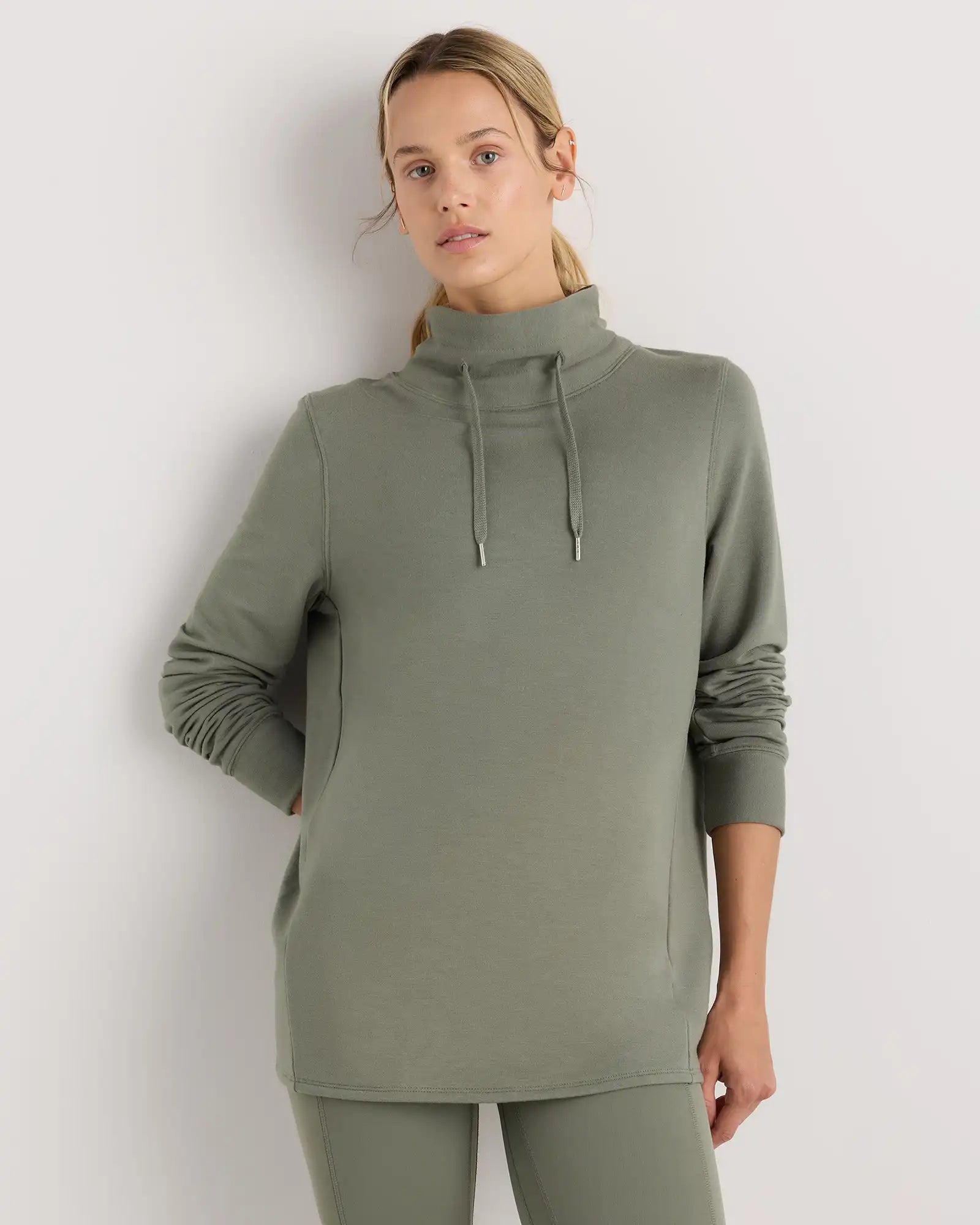 SuperSoft Fleece Mock Neck Pullover