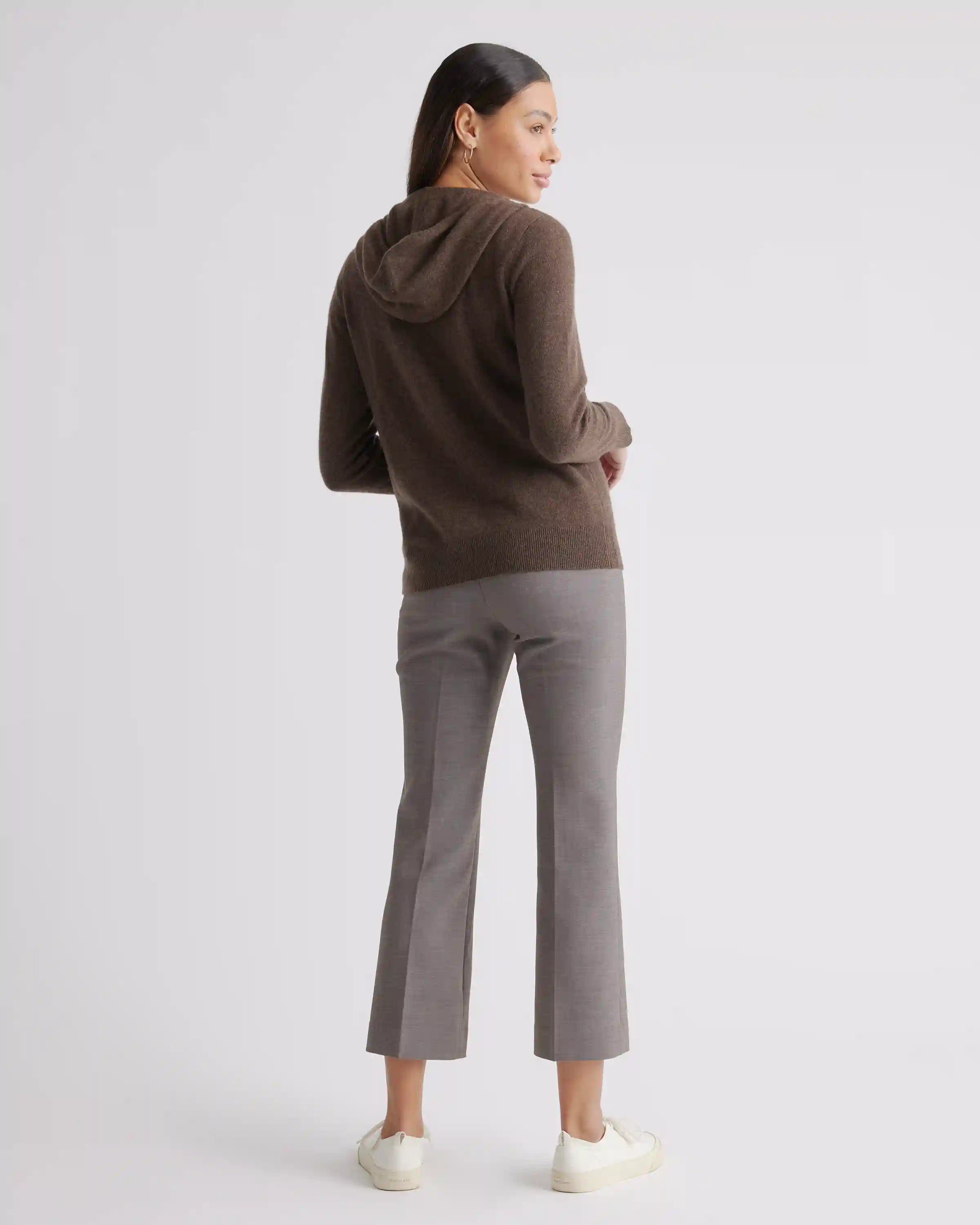 Mongolian Spring Cashmere Full-Zip Hoodie