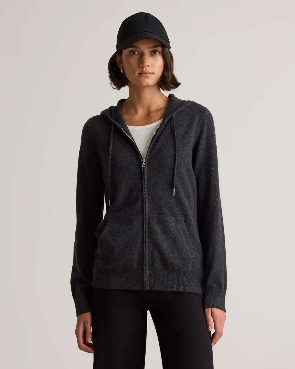 Mongolian Cashmere Full-Zip Hoodie