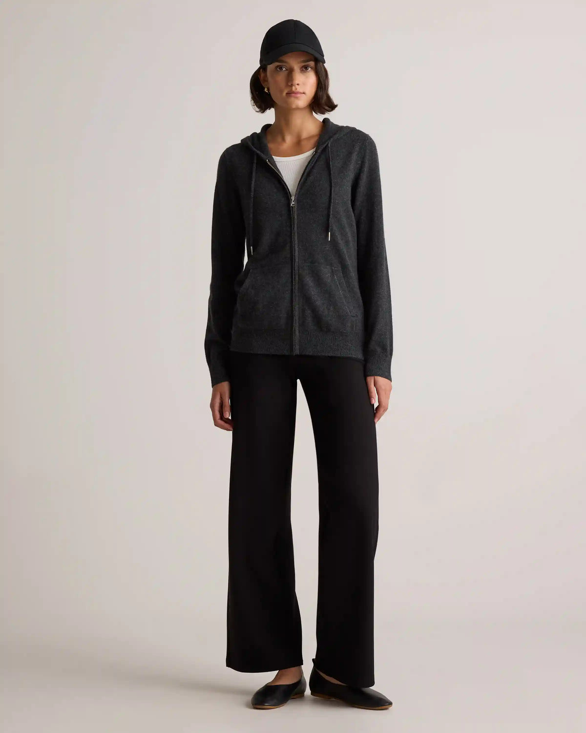 Mongolian Cashmere Full-Zip Hoodie