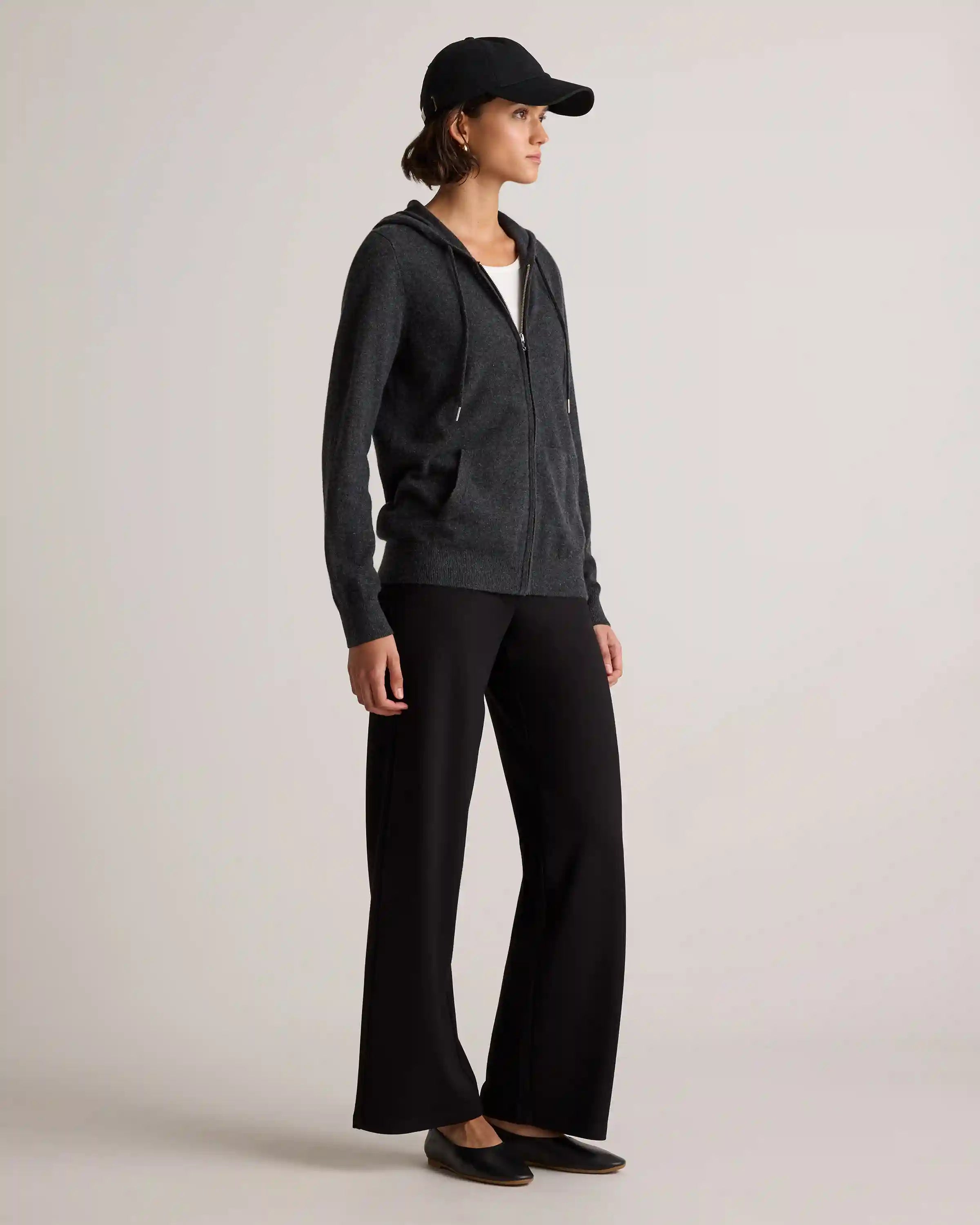 Mongolian Cashmere Full-Zip Hoodie