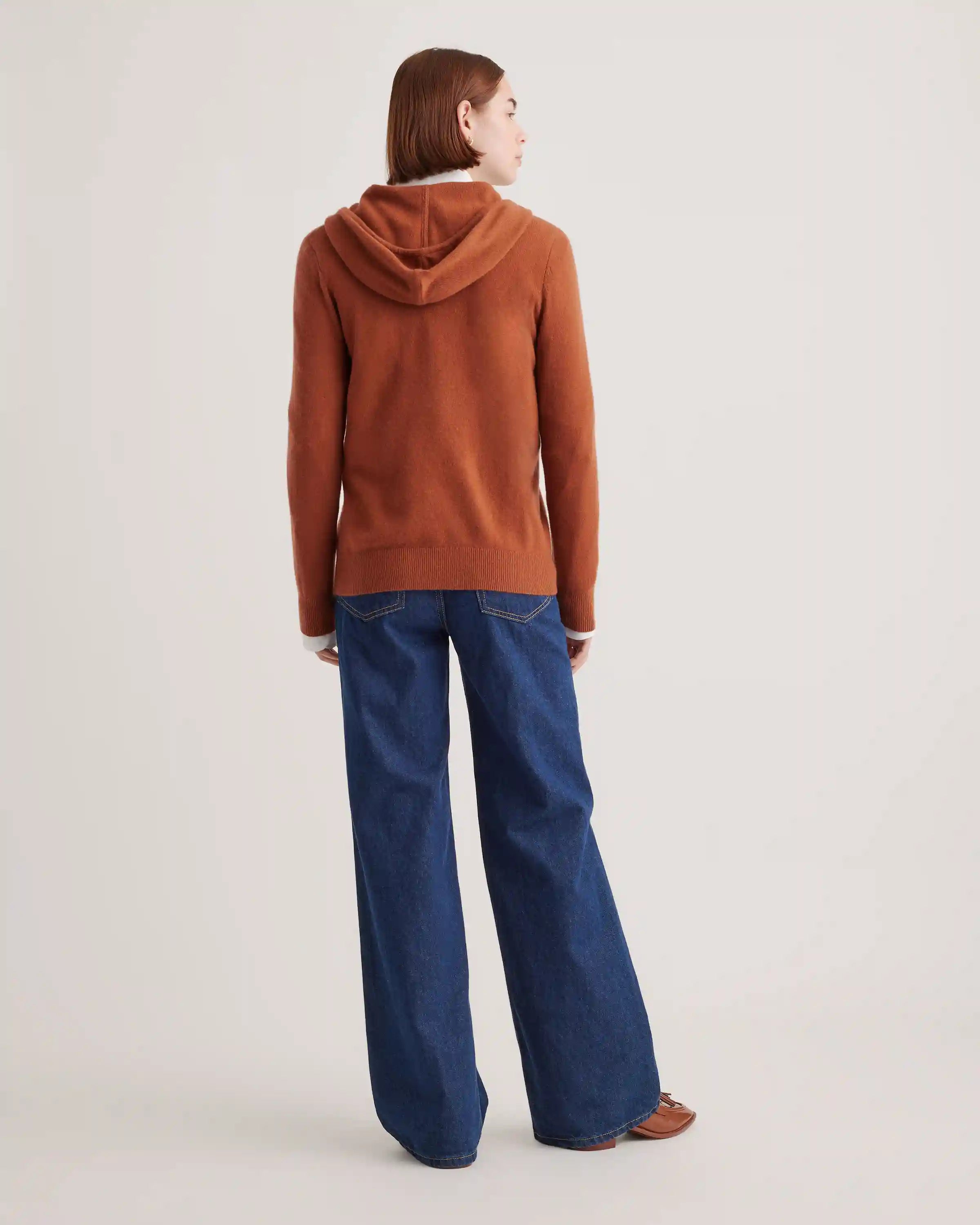 Mongolian Cashmere Full-Zip Hoodie