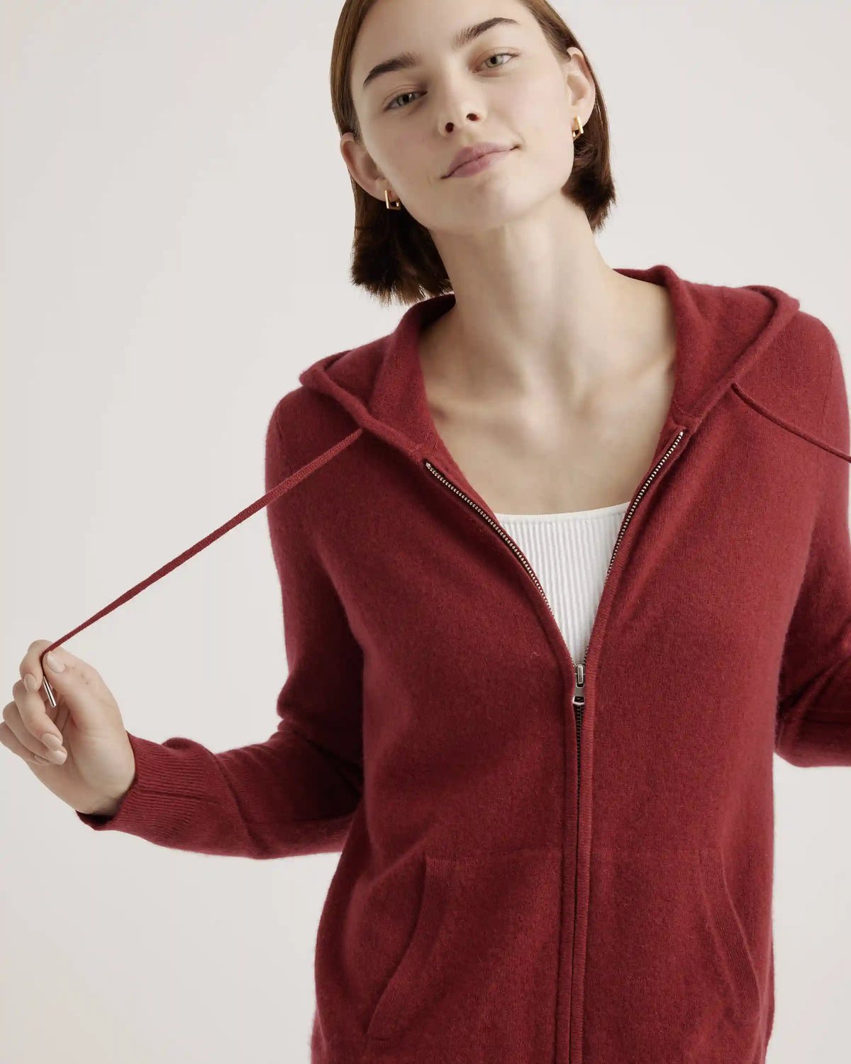 Mongolian Cashmere Full-Zip Hoodie